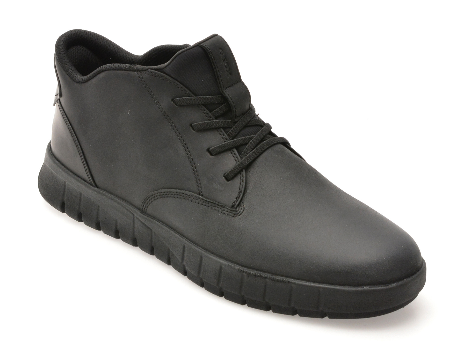 Ghete GEOX negre, U56MAB, din piele naturala