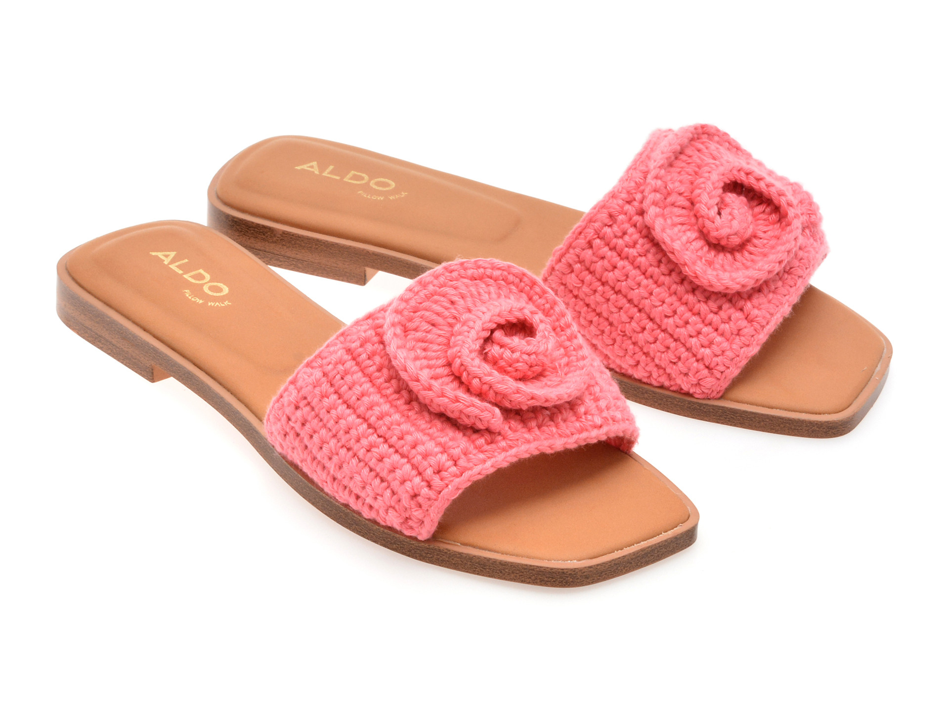 Papuci ALDO roz, SABBIA 660, din material textil