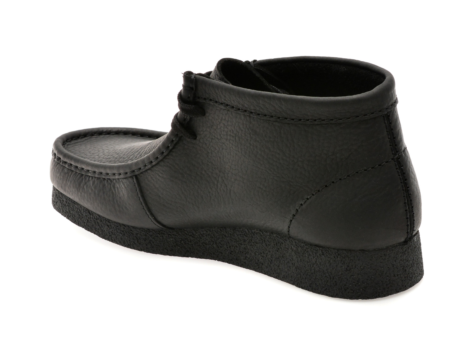 Ghete CLARKS negre, WALLABEE EVO BT, din piele naturala
