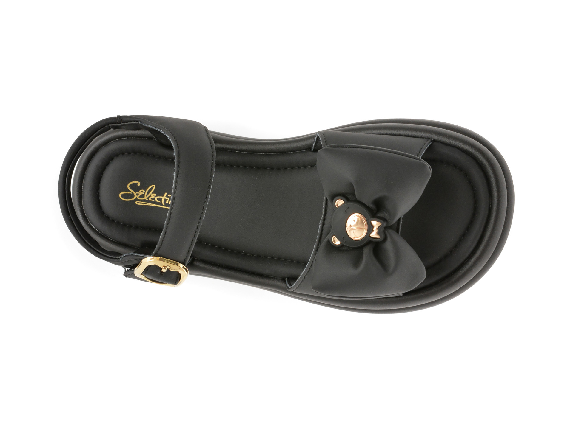 Sandale SELECTION KIDS negre, 25808, din piele ecologica