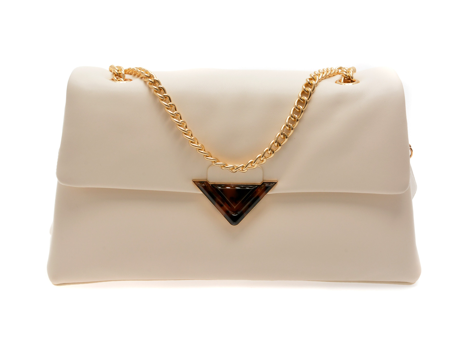 Geanta ALDO alba, LARGE SOFT PUFF 168, din piele ecologica