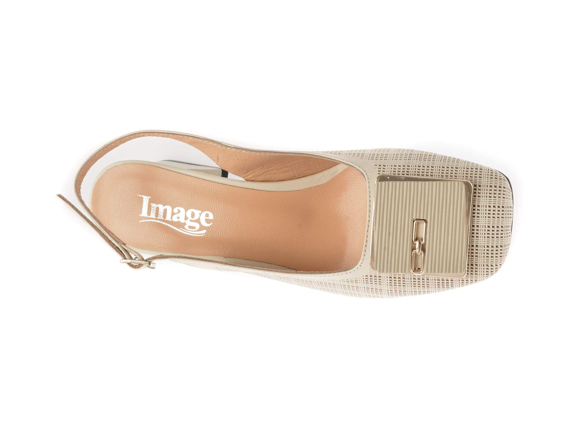 Pantofi IMAGE bej, 28802, din piele naturala