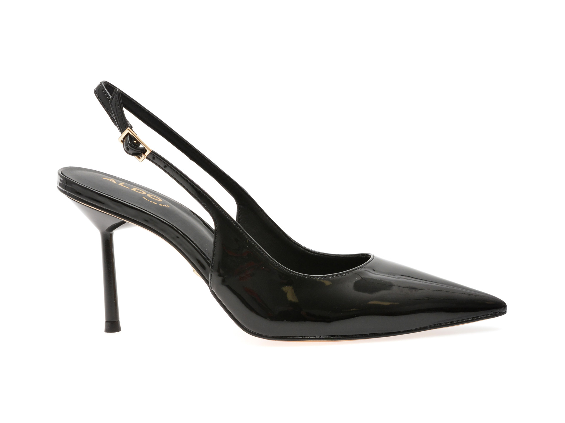 Pantofi eleganti ALDO negri, SERALINA 001, din piele ecologica lacuita