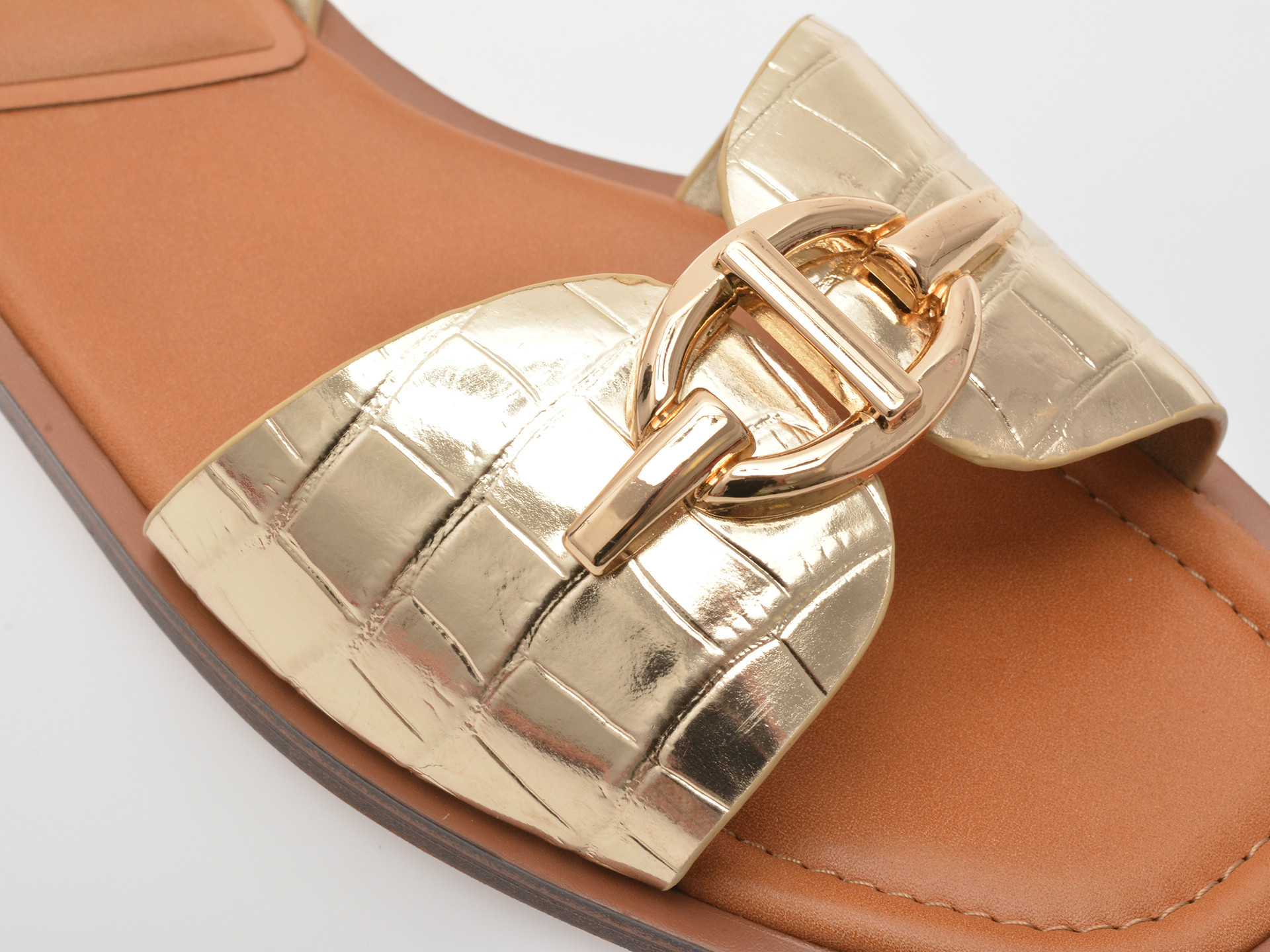 Sandale ALDO aurii, GOASSI 712, din piele ecologica