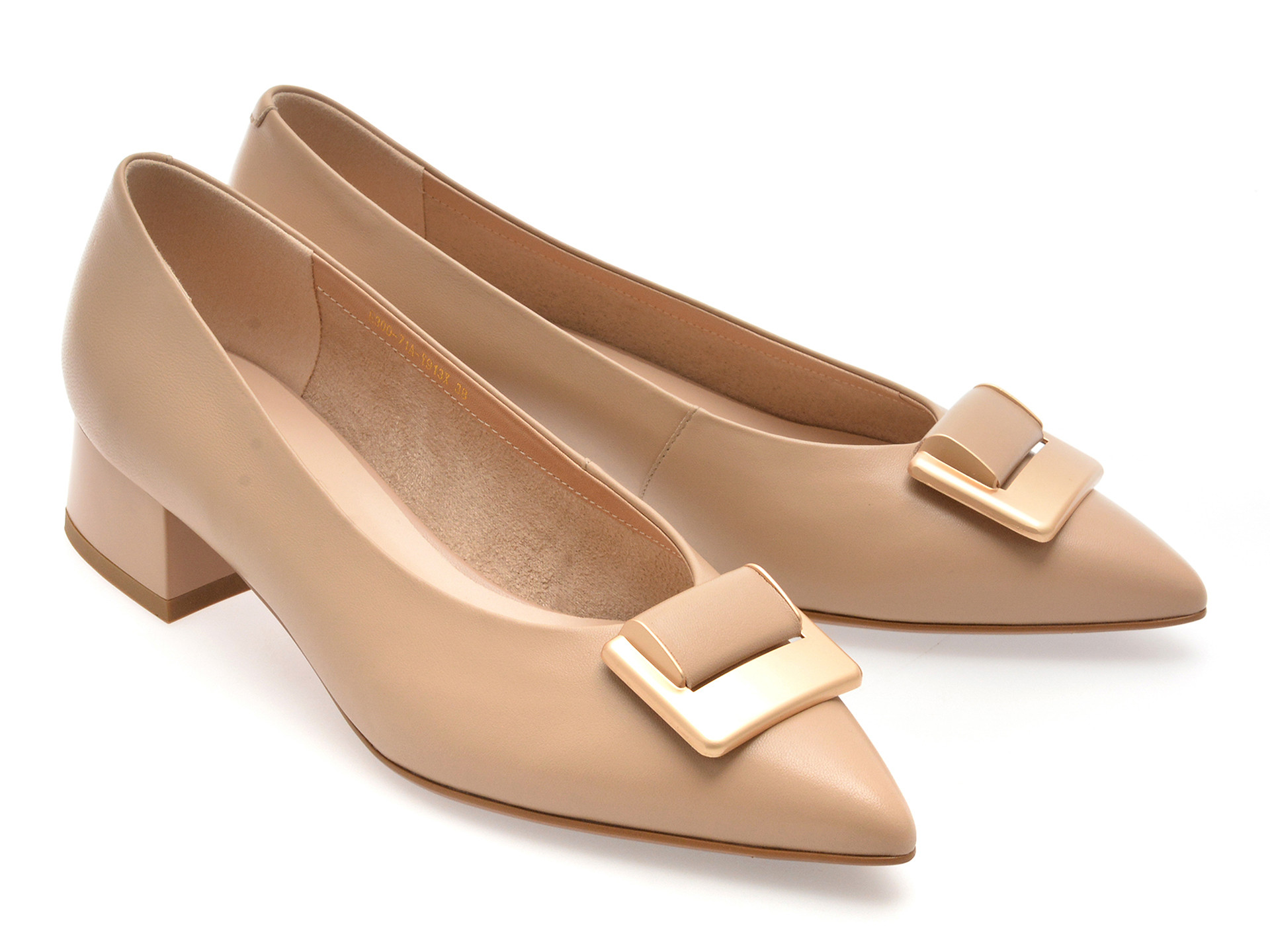 Pantofi EPICA nude, E300, din piele naturala