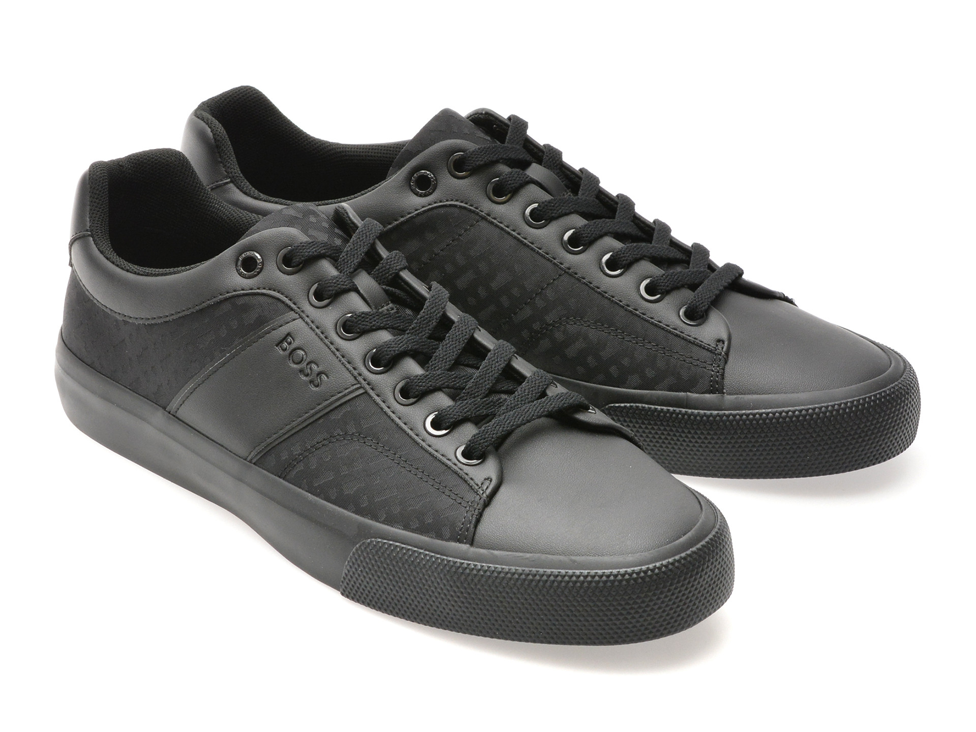 Pantofi sport BOSS negri, 6508, din piele ecologica