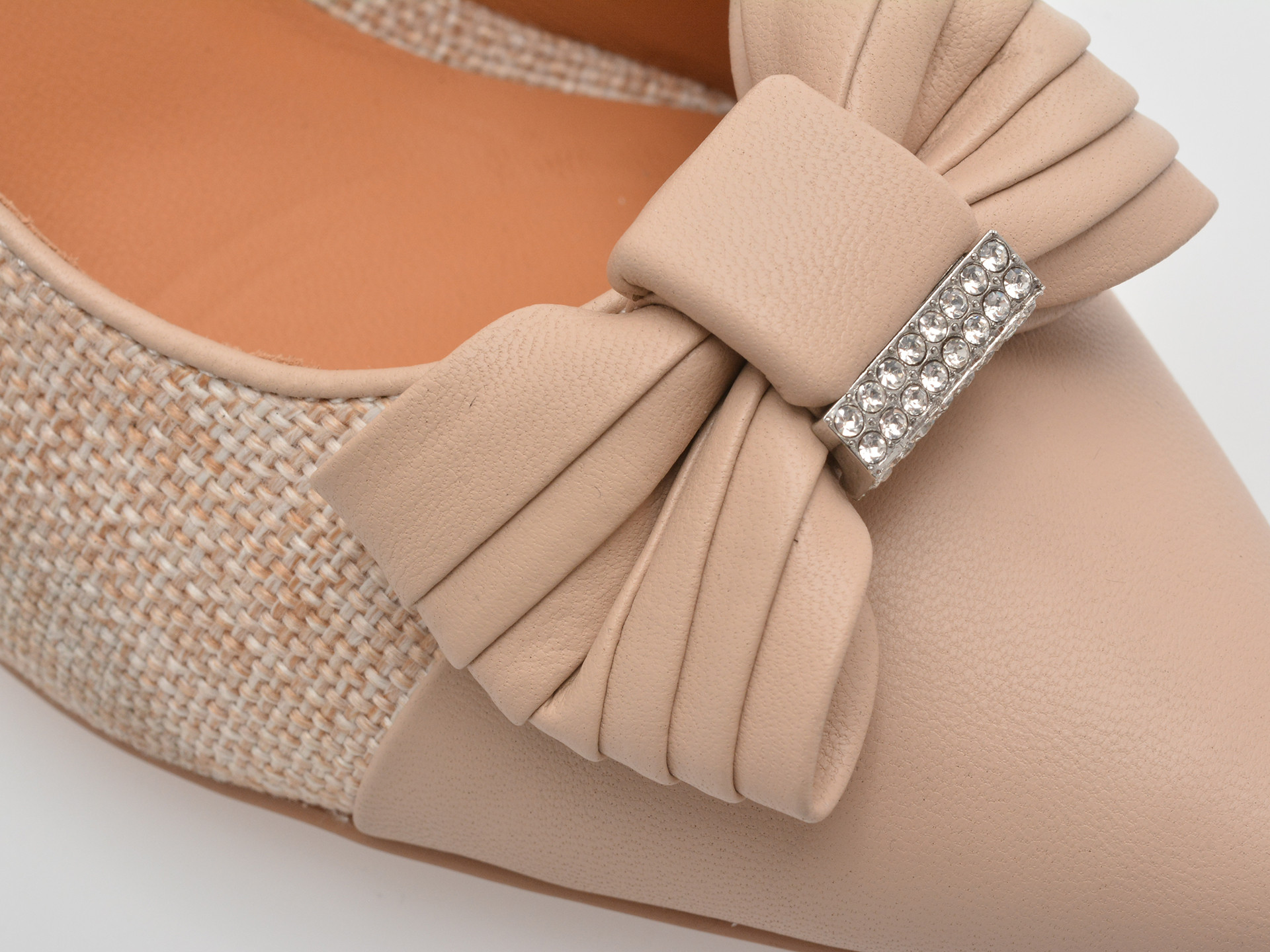 Pantofi eleganti EPICA nude, EB633, din material textil