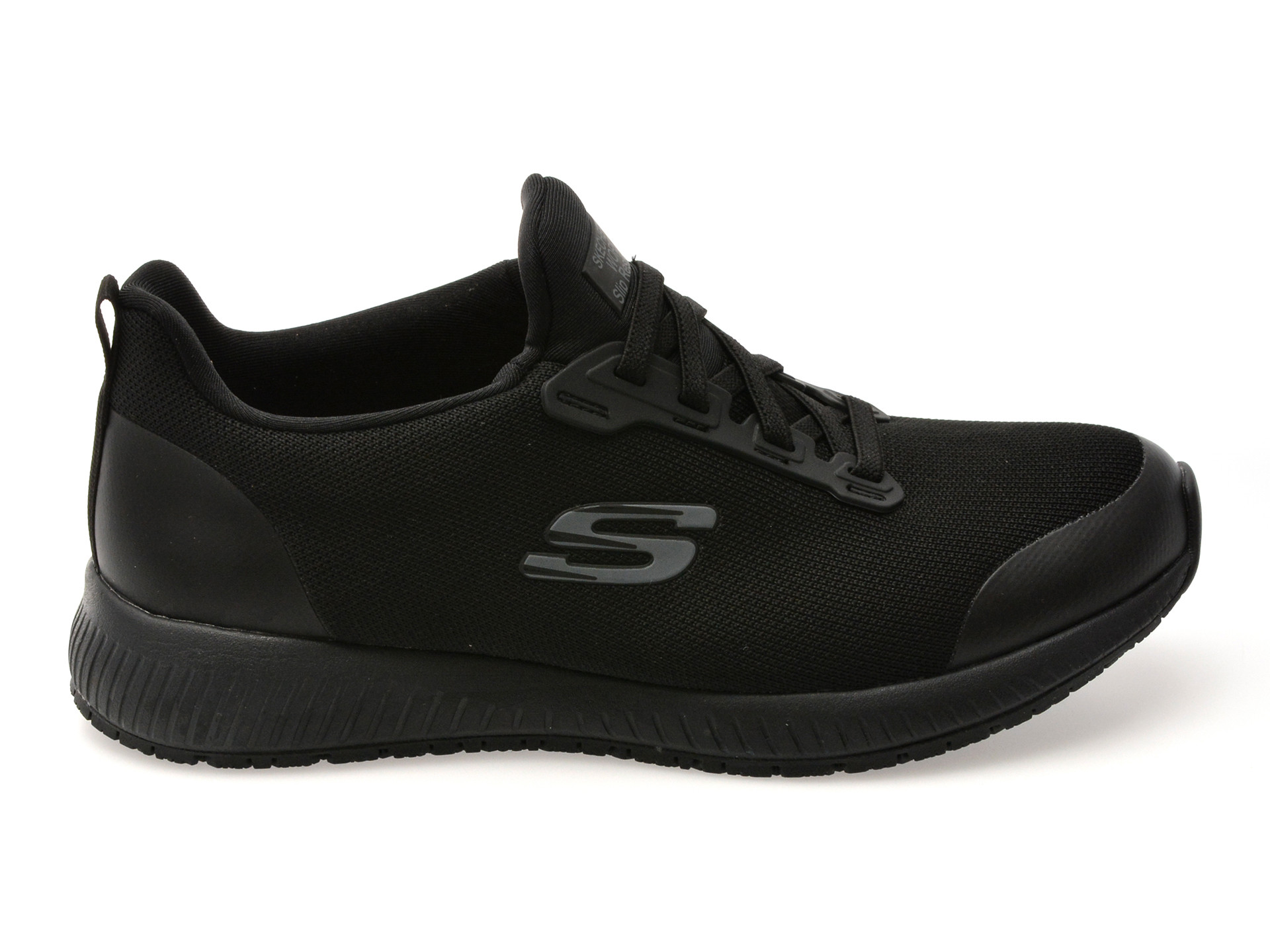 Pantofi sport SKECHERS negri, SQUAD SR, din material textil