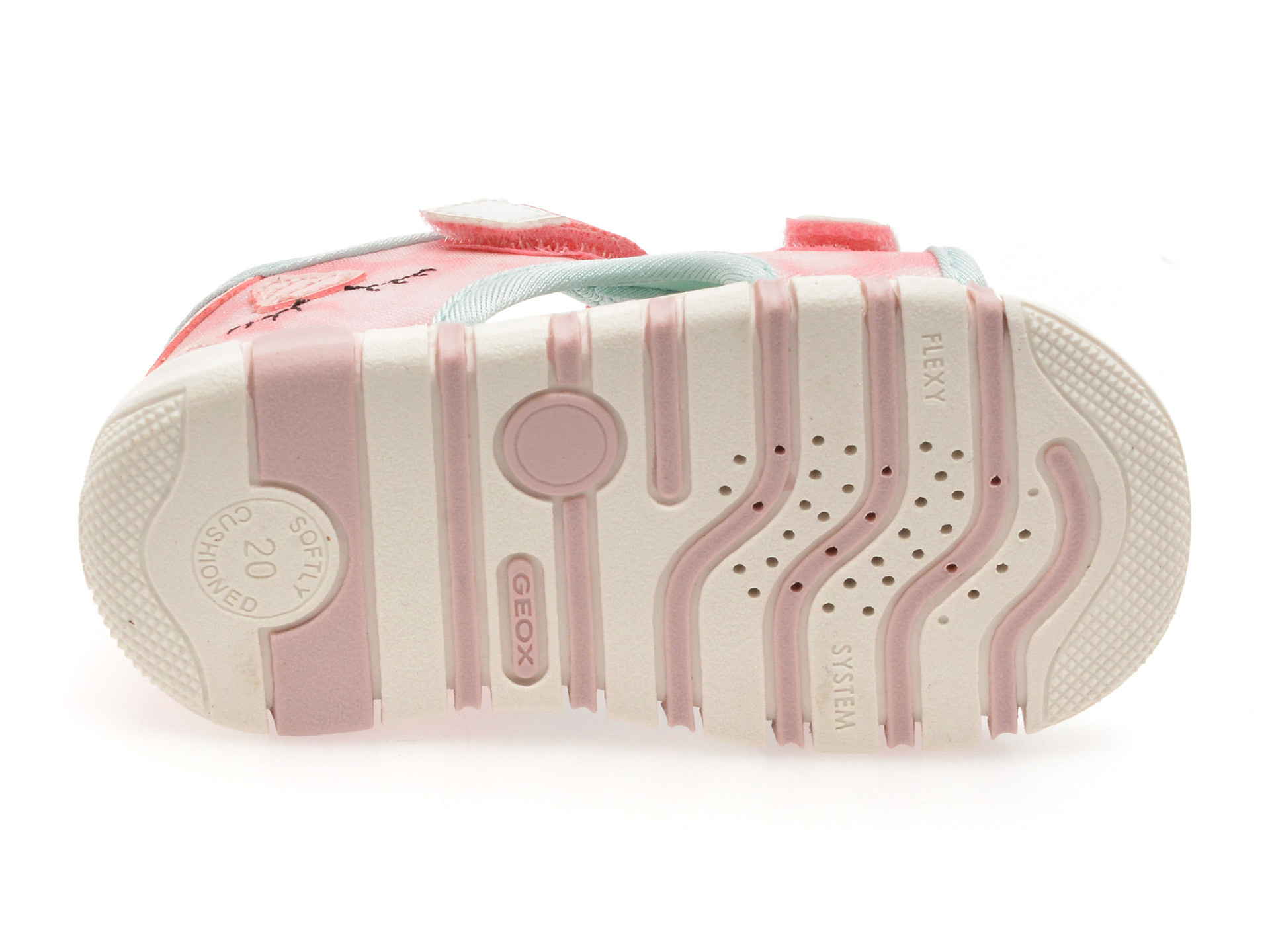 Sandale GEOX roz, B5517A, din material textil