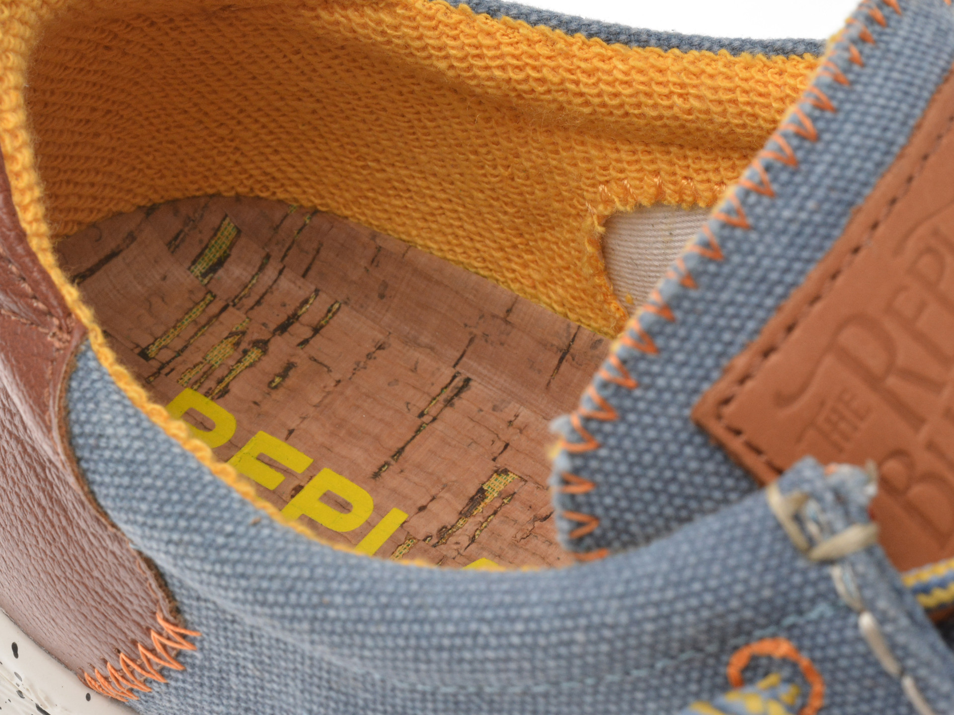 Mocasini REPLAY albastri, MM1201T, din material textil