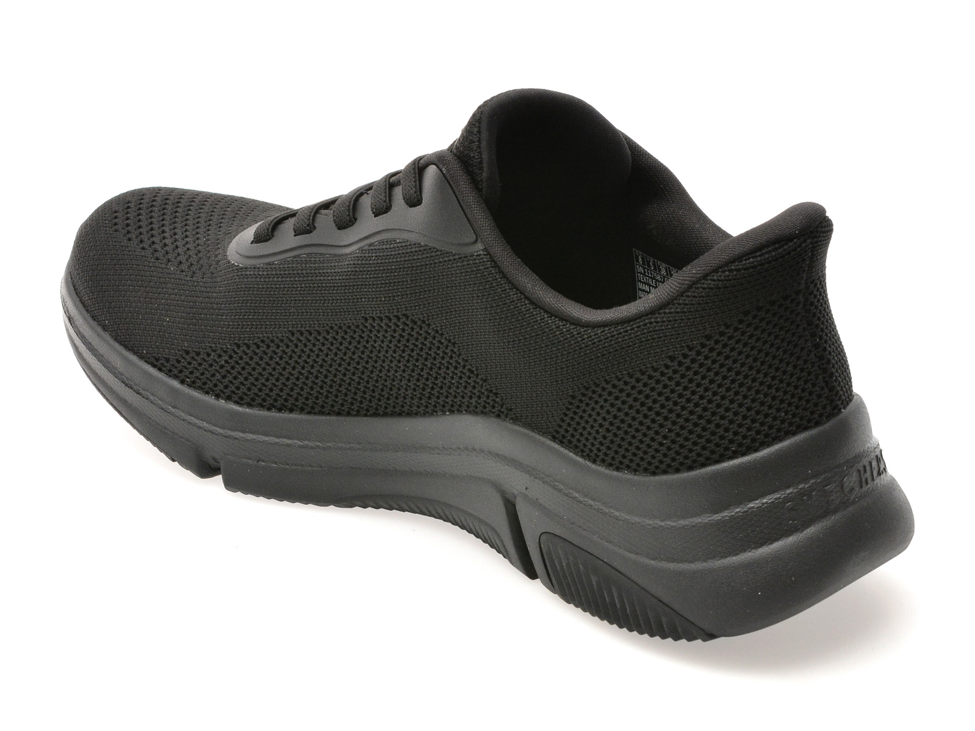 Pantofi sport SKECHERS negri, BOBS SPARROW FLEX, din material textil