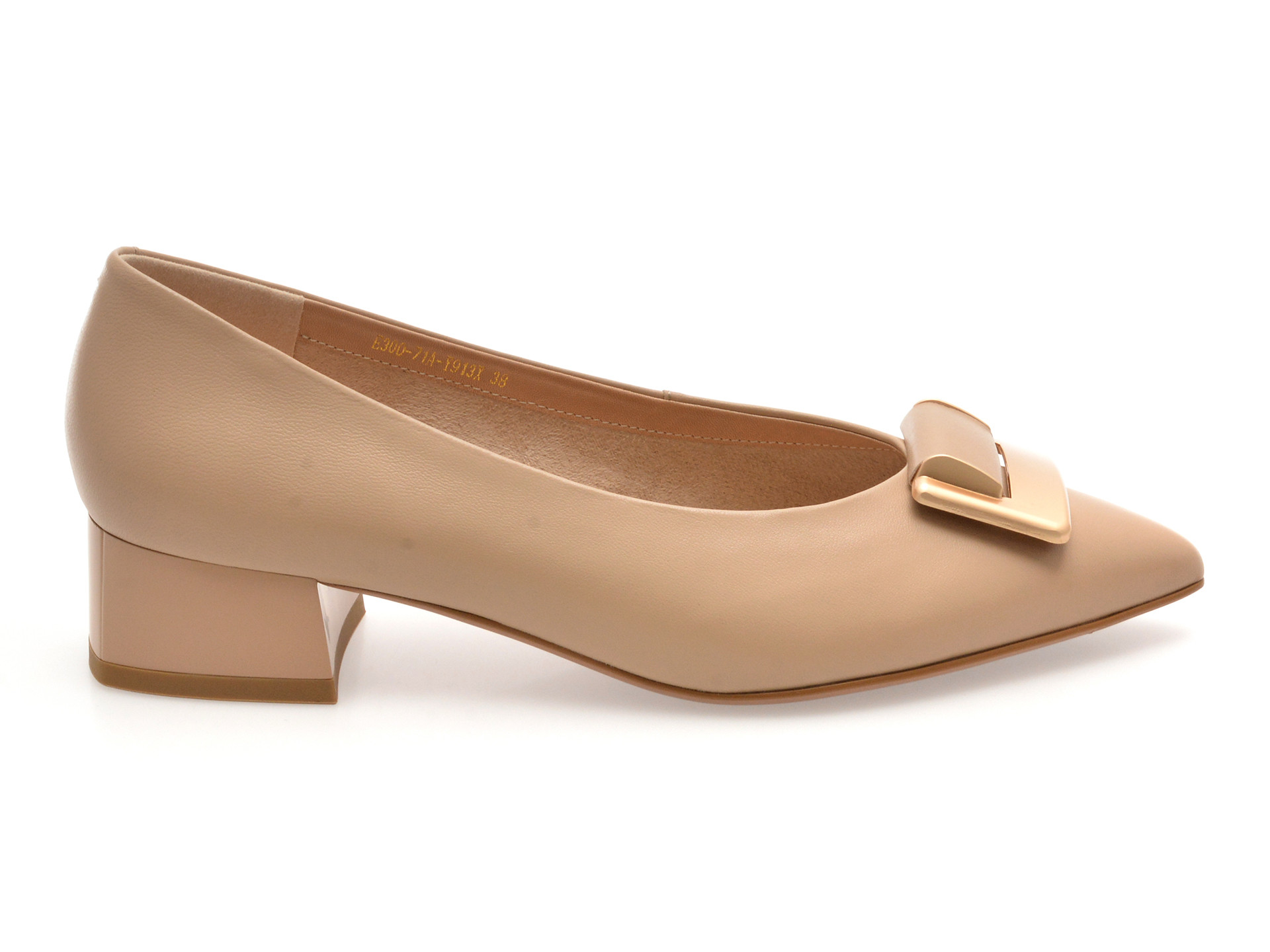Pantofi EPICA nude, E300, din piele naturala