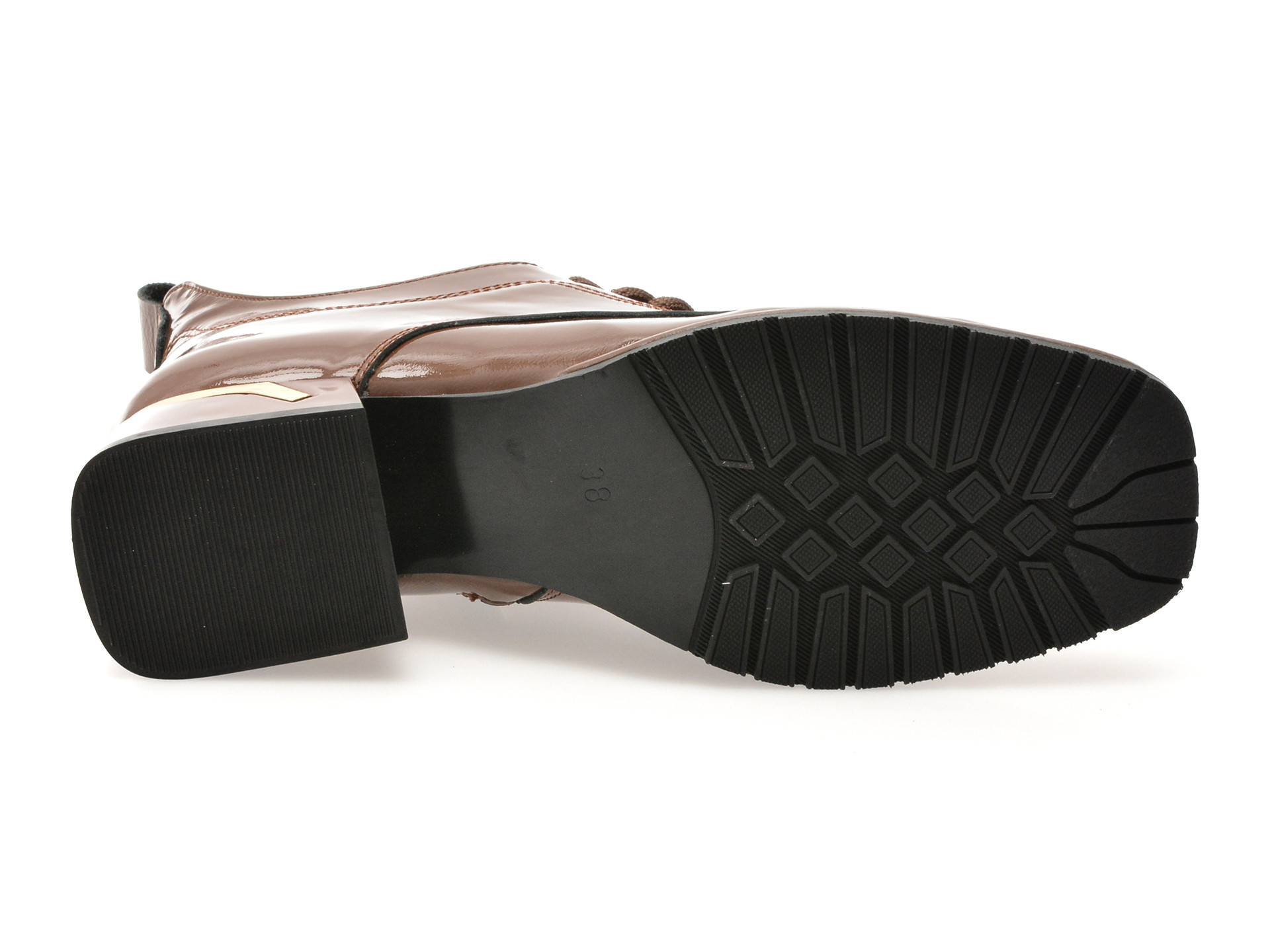 Ghete EPICA maro, 5312091, din piele naturala lacuita