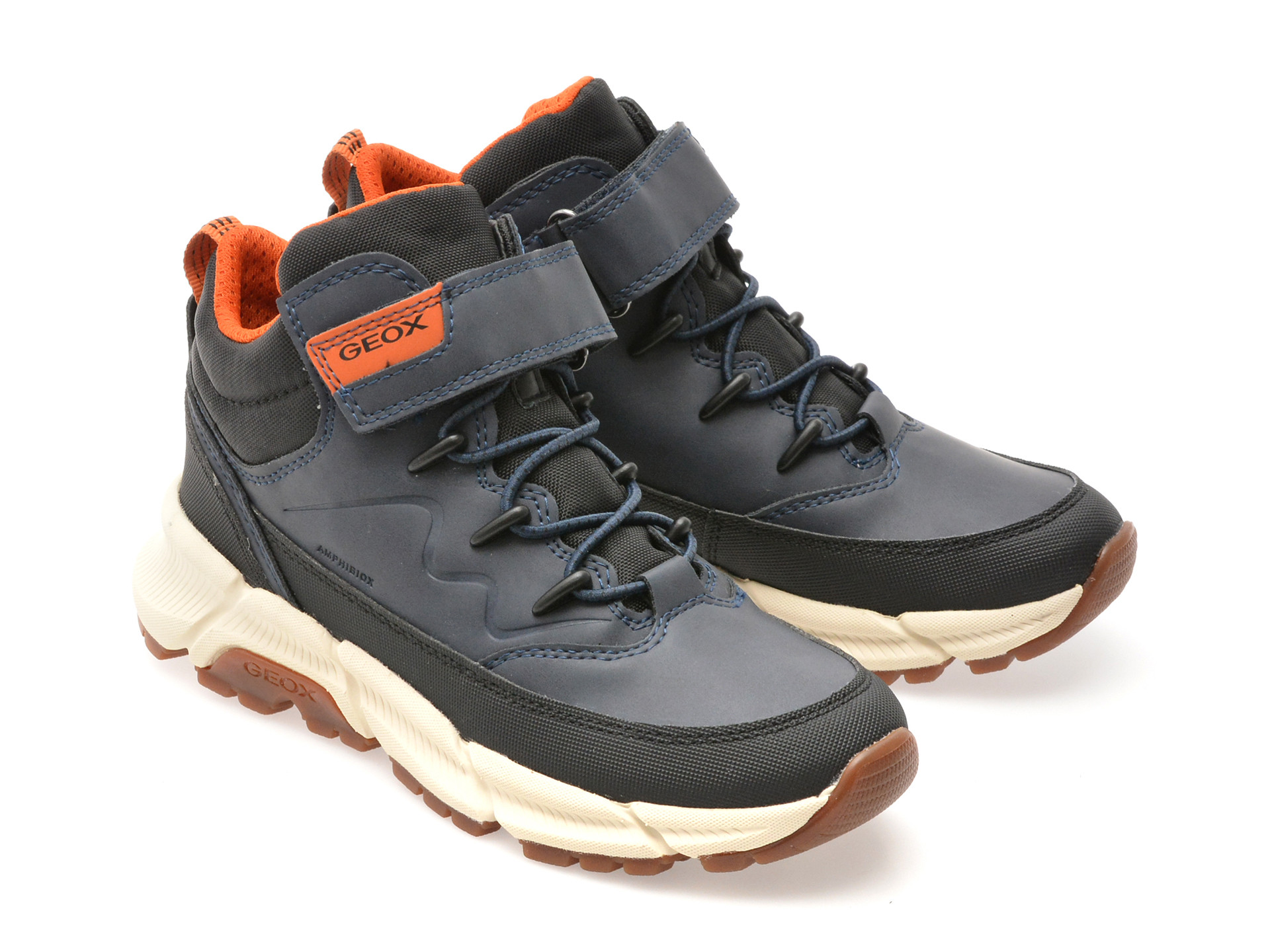 Ghete GEOX bleumarin, J36LCG, din piele ecologica