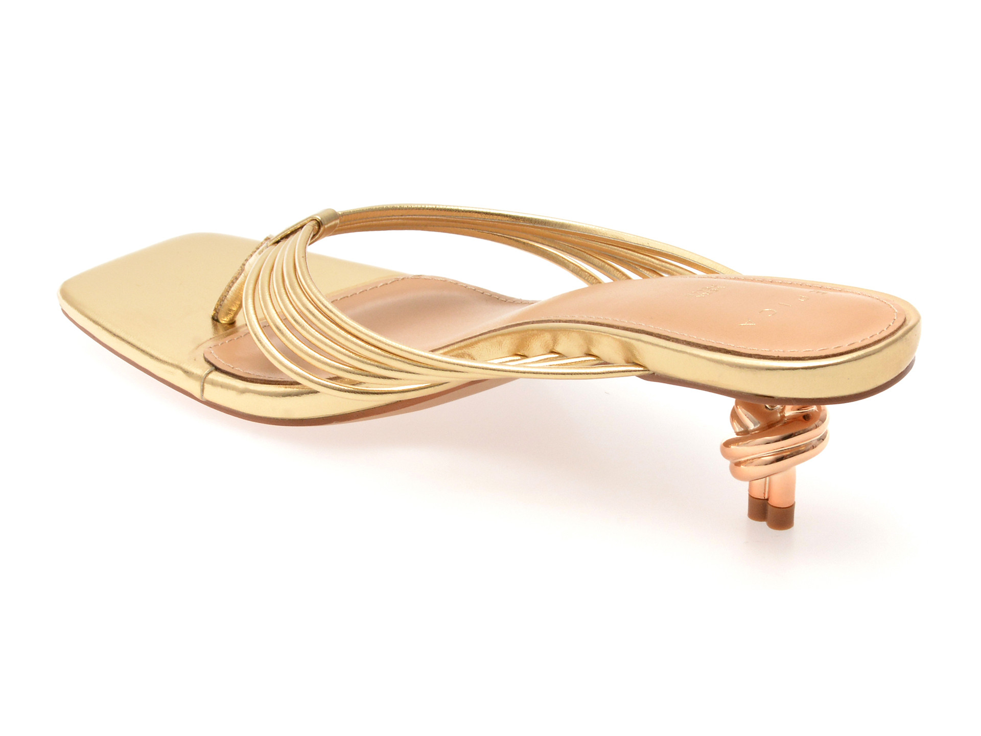 Papuci EPICA aurii, 82933, din piele ecologica