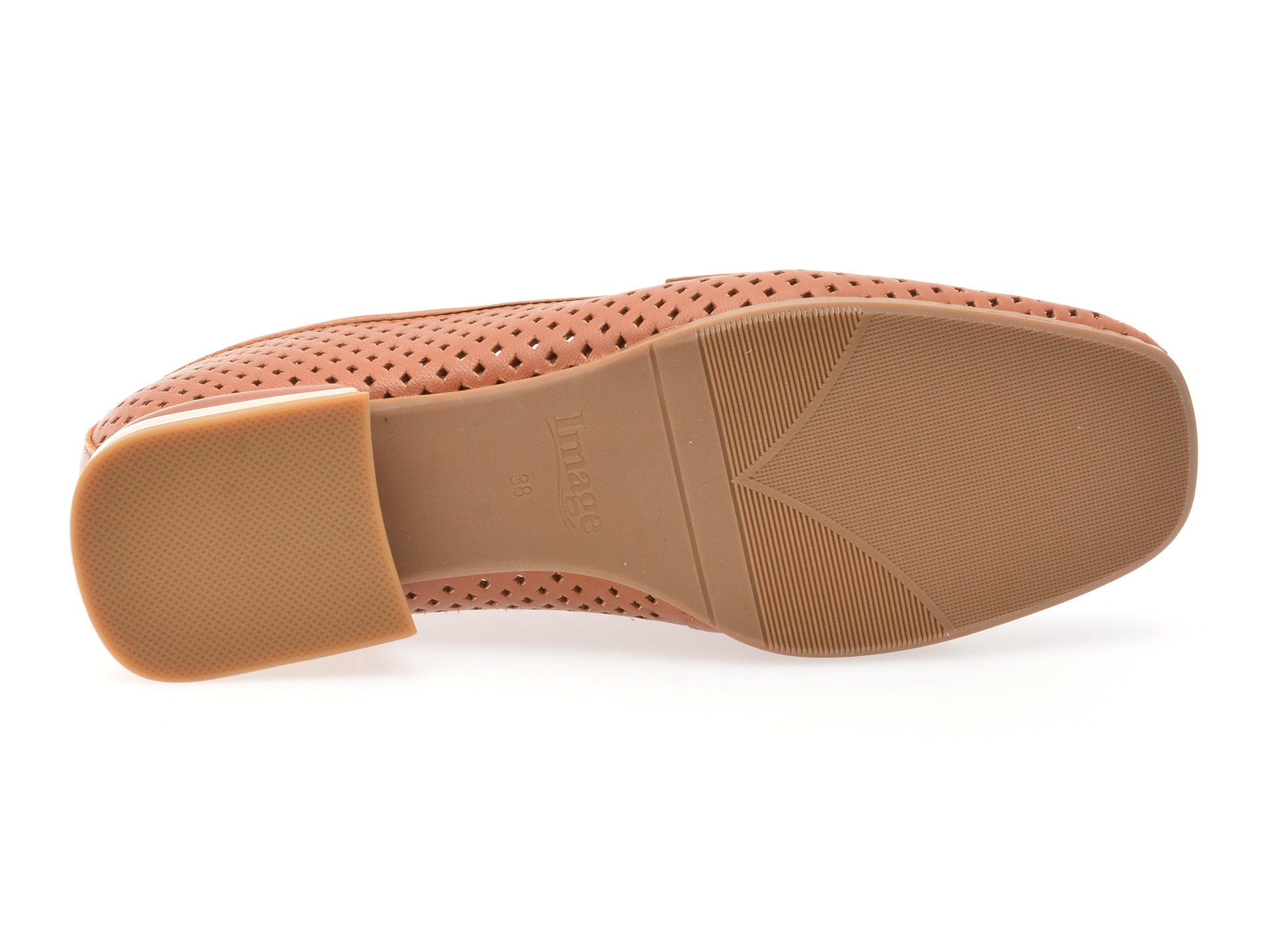 Mocasini IMAGE maro, HR364, din piele naturala