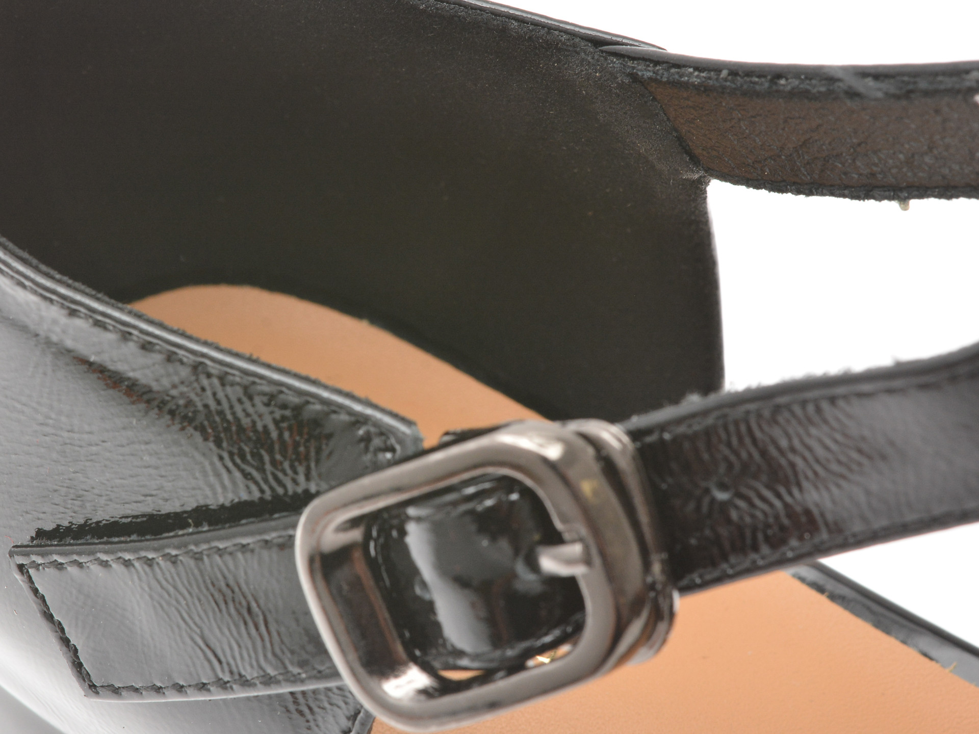 Sandale EPICA negri, 1131G11, din piele naturala lacuita