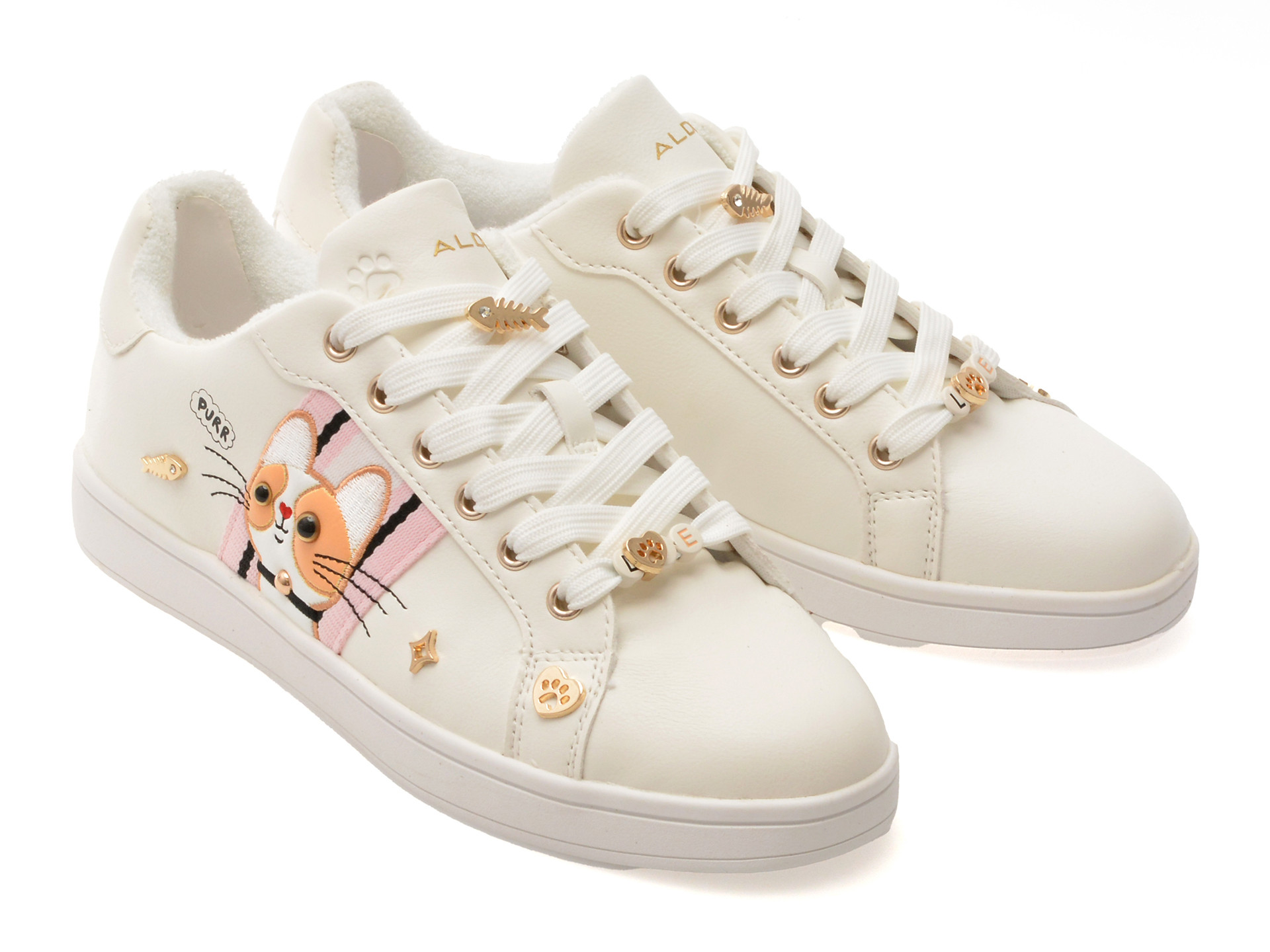 Pantofi sport ALDO albi, CATSNEAKER 100, din piele ecologica