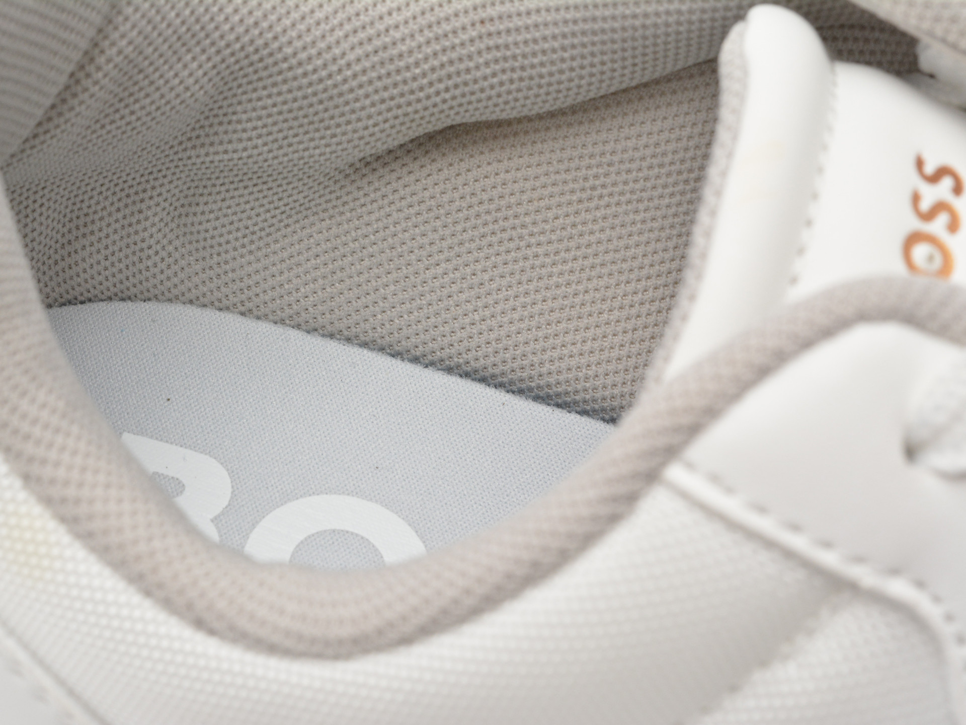 Pantofi sport BOSS albi, 6481, din material textil