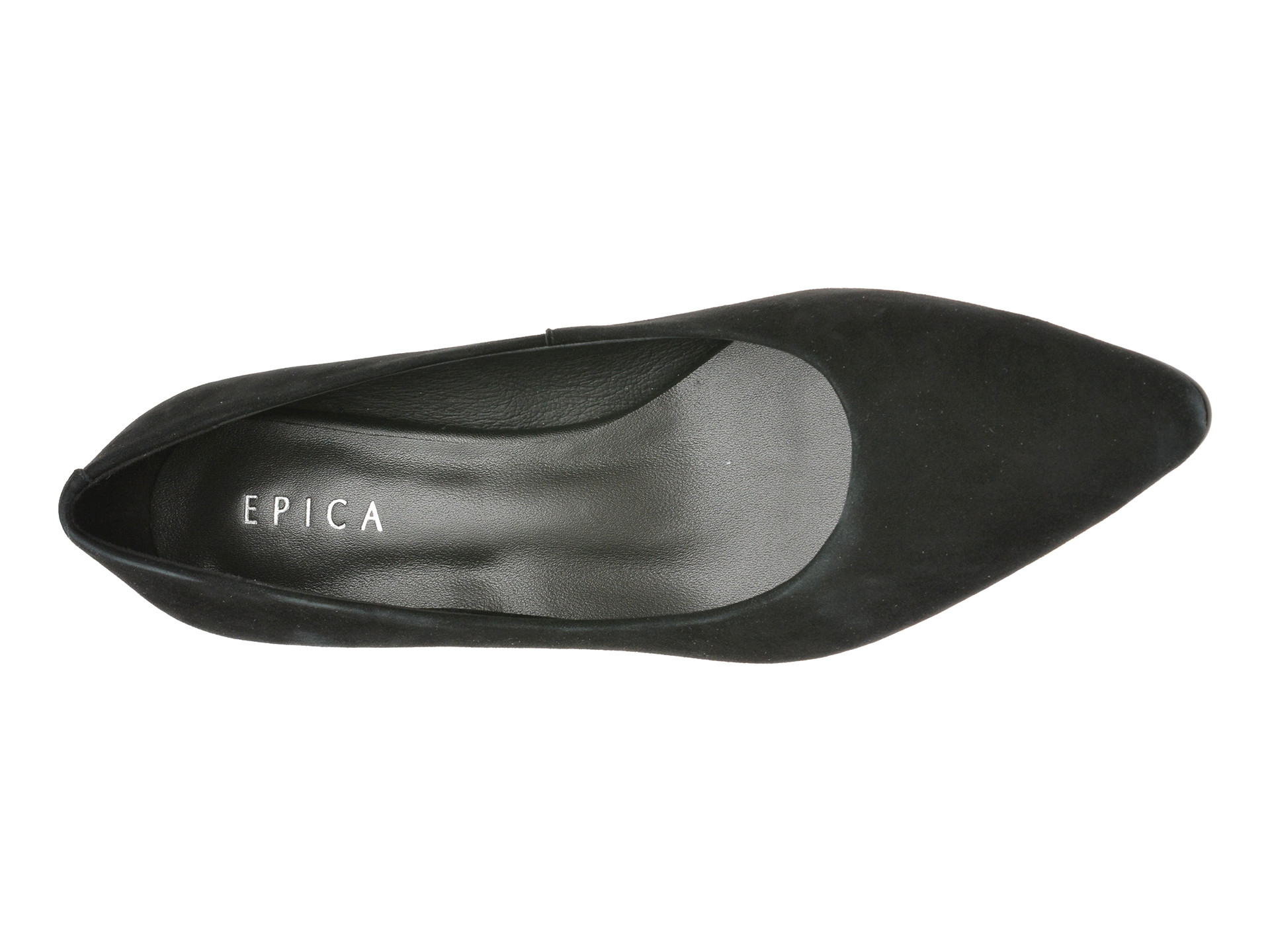 Pantofi EPICA negri, B232, din piele intoarsa