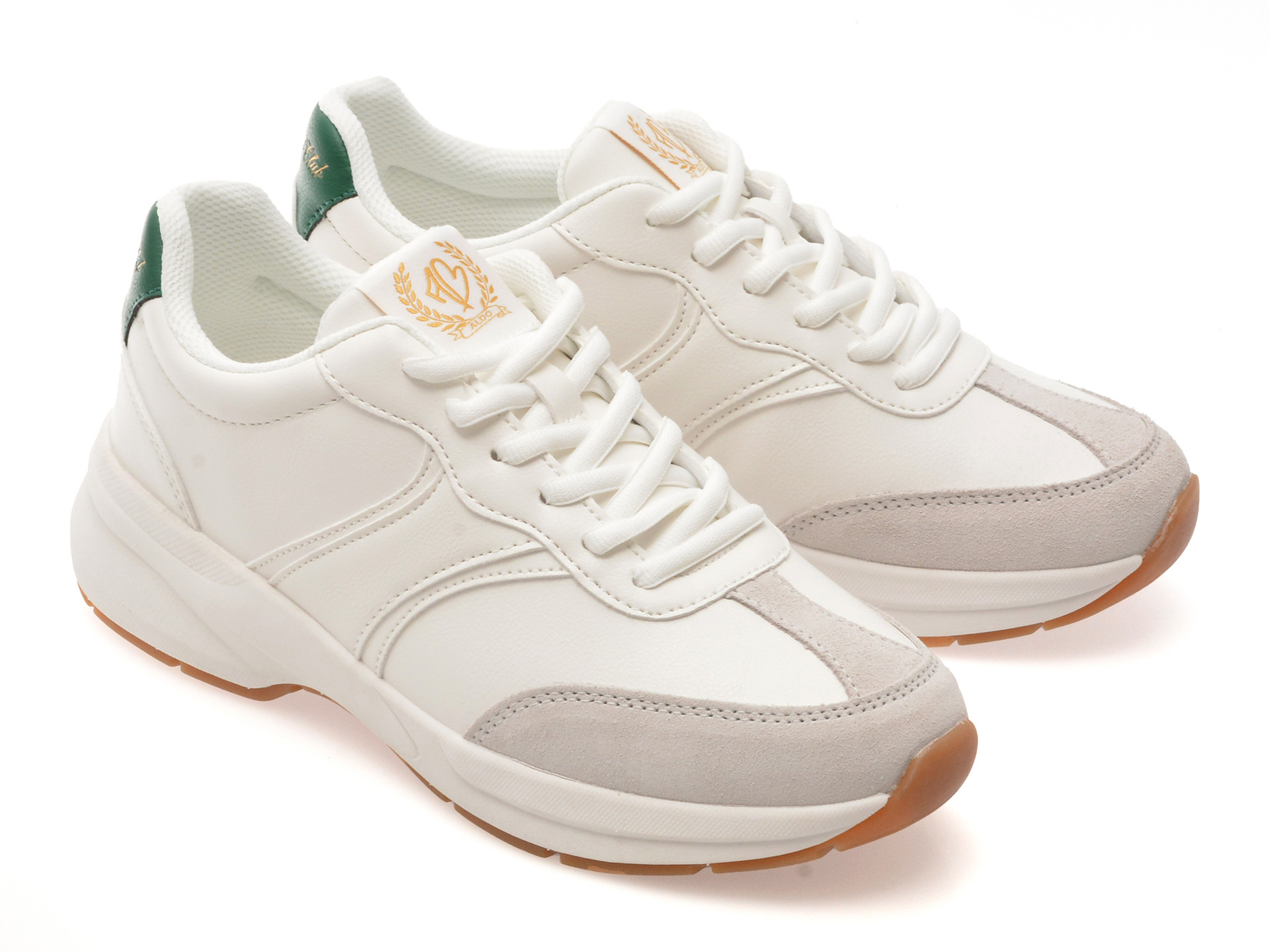 Pantofi sport ALDO albi, CLUBCHIC 138, din piele ecologica