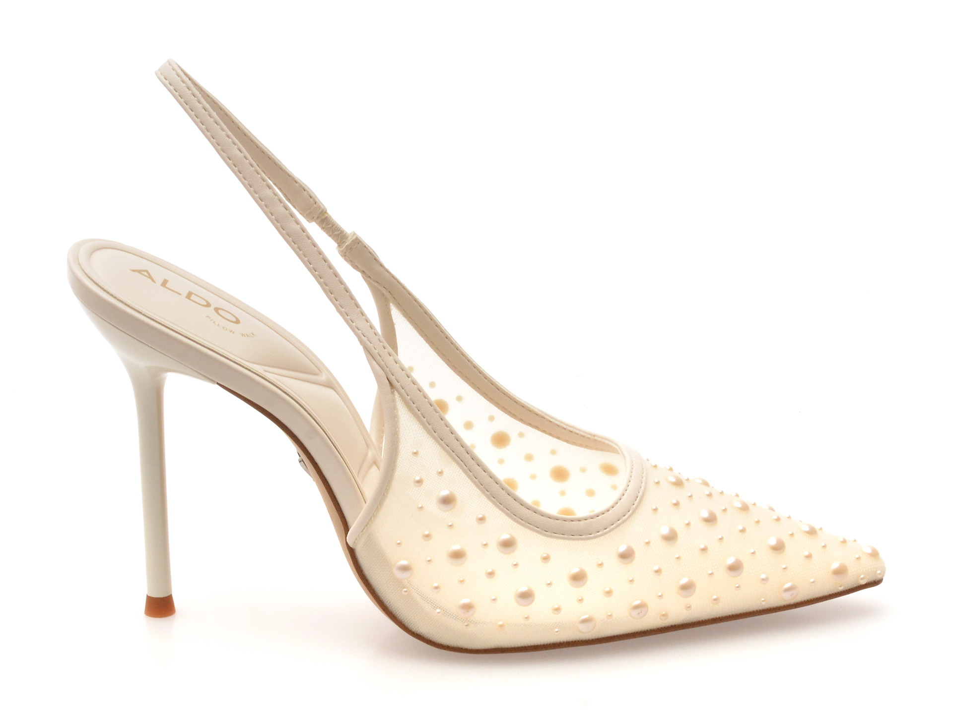 Pantofi eleganti ALDO albi, PEARLESCENT 110, din material textil