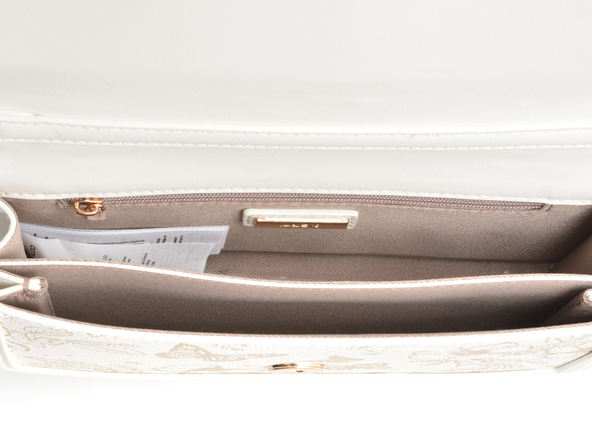 Geanta ALDO alba, CHARISMA 270, din piele ecologica