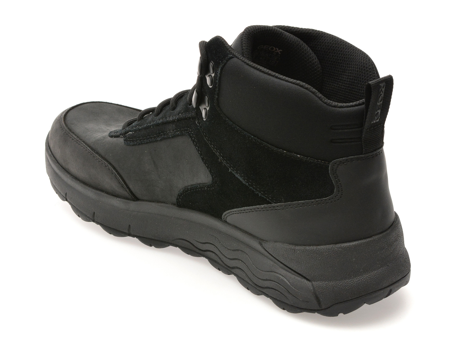 Ghete GEOX negre, U46FDB, din piele naturala