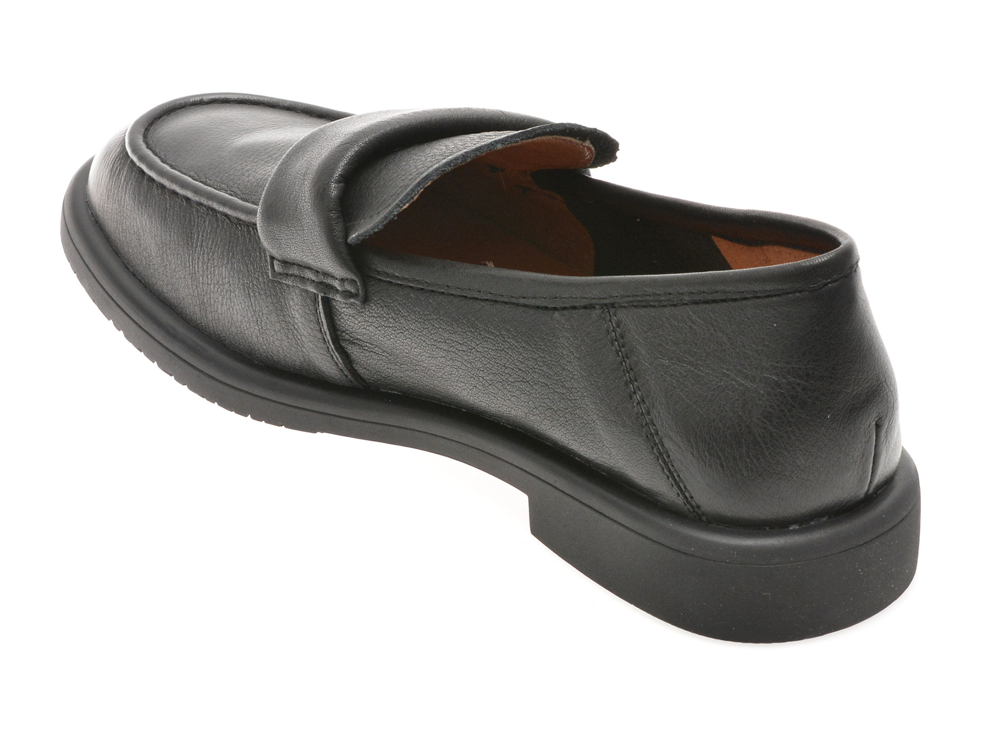 Mocasini IMAGE negri, 2307, din piele naturala