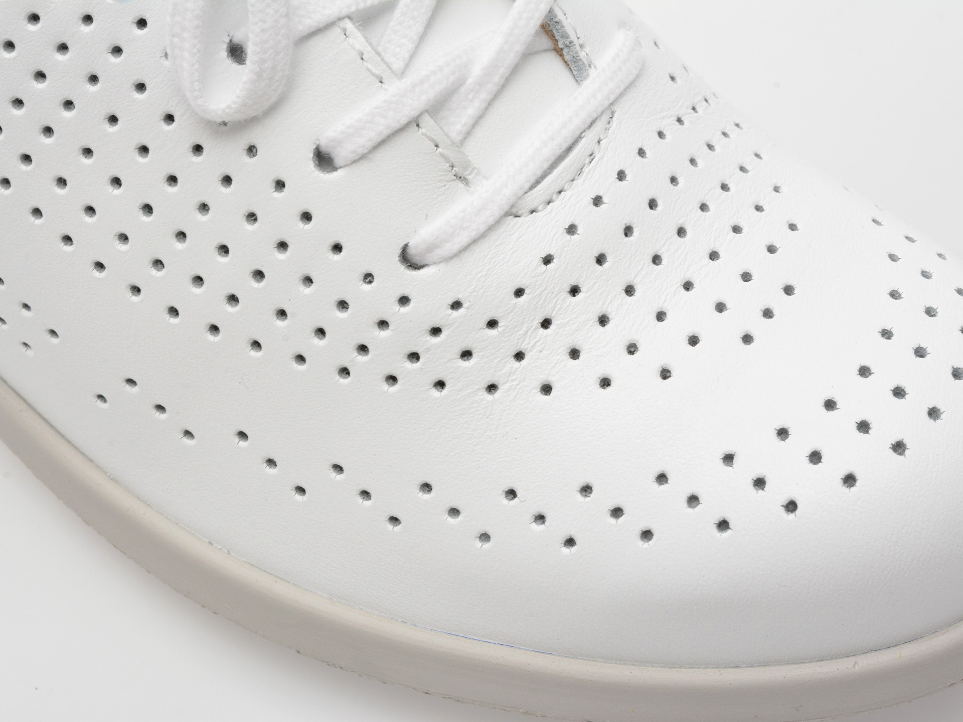 Pantofi SUAVE albi, OXFORD, din piele naturala