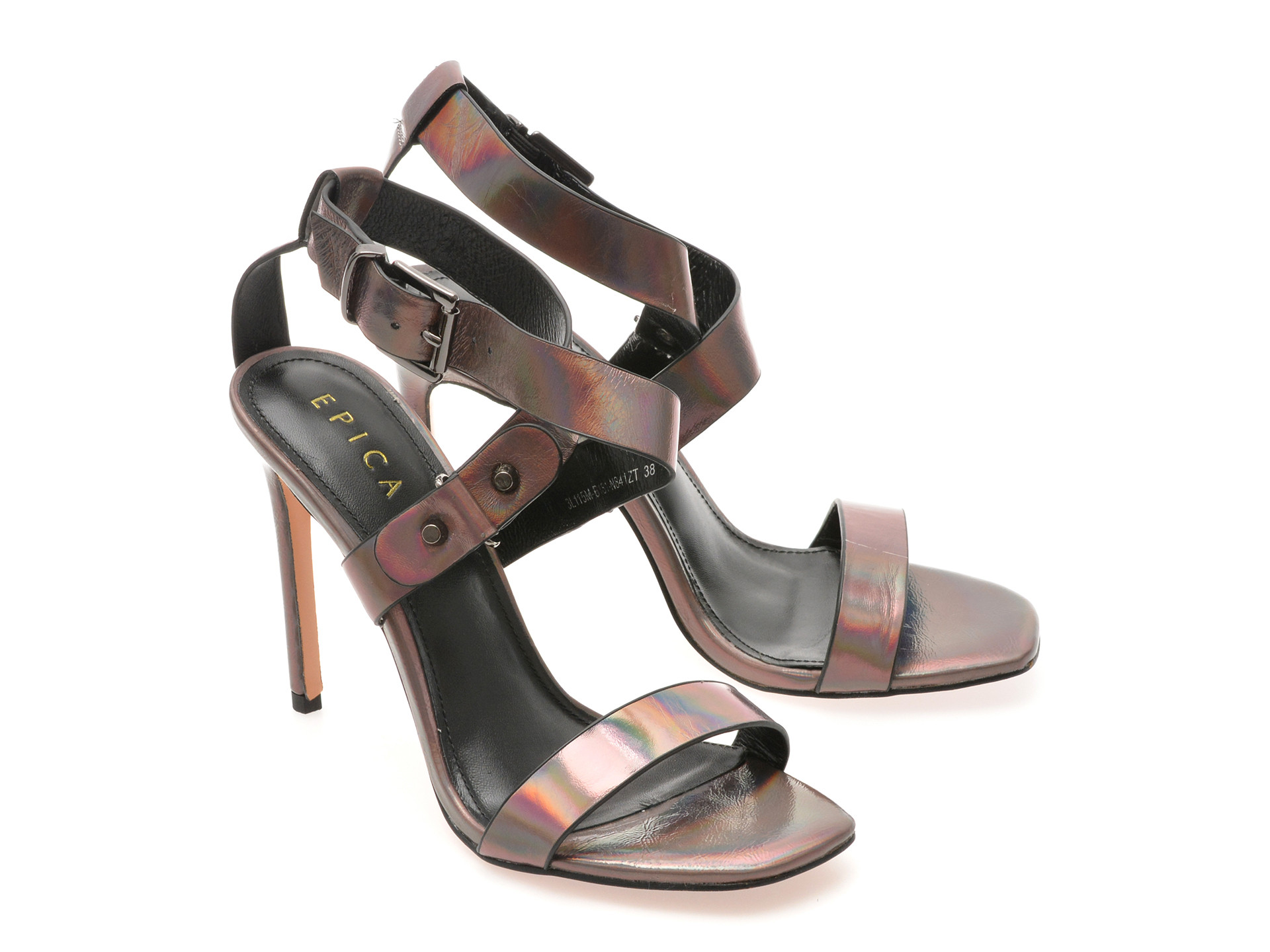 Sandale elegante EPICA gri, 3L115M, din piele naturala