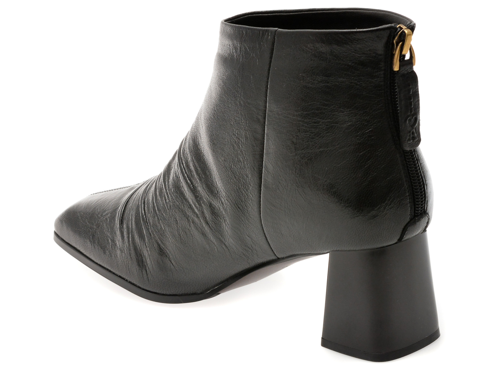 Botine EPICA negre, M77072, din piele naturala