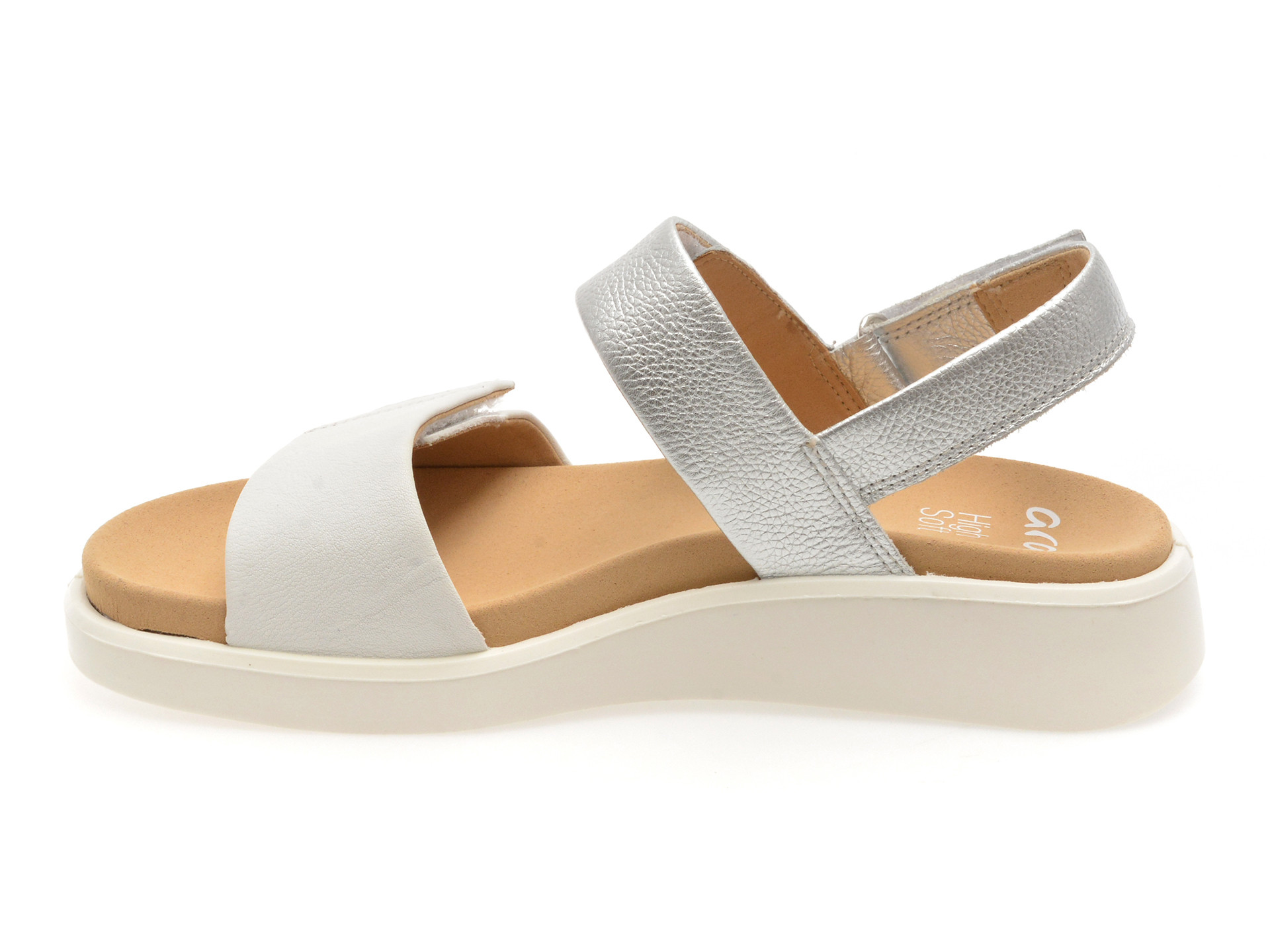 Sandale ARA argintii, 21401, din piele naturala