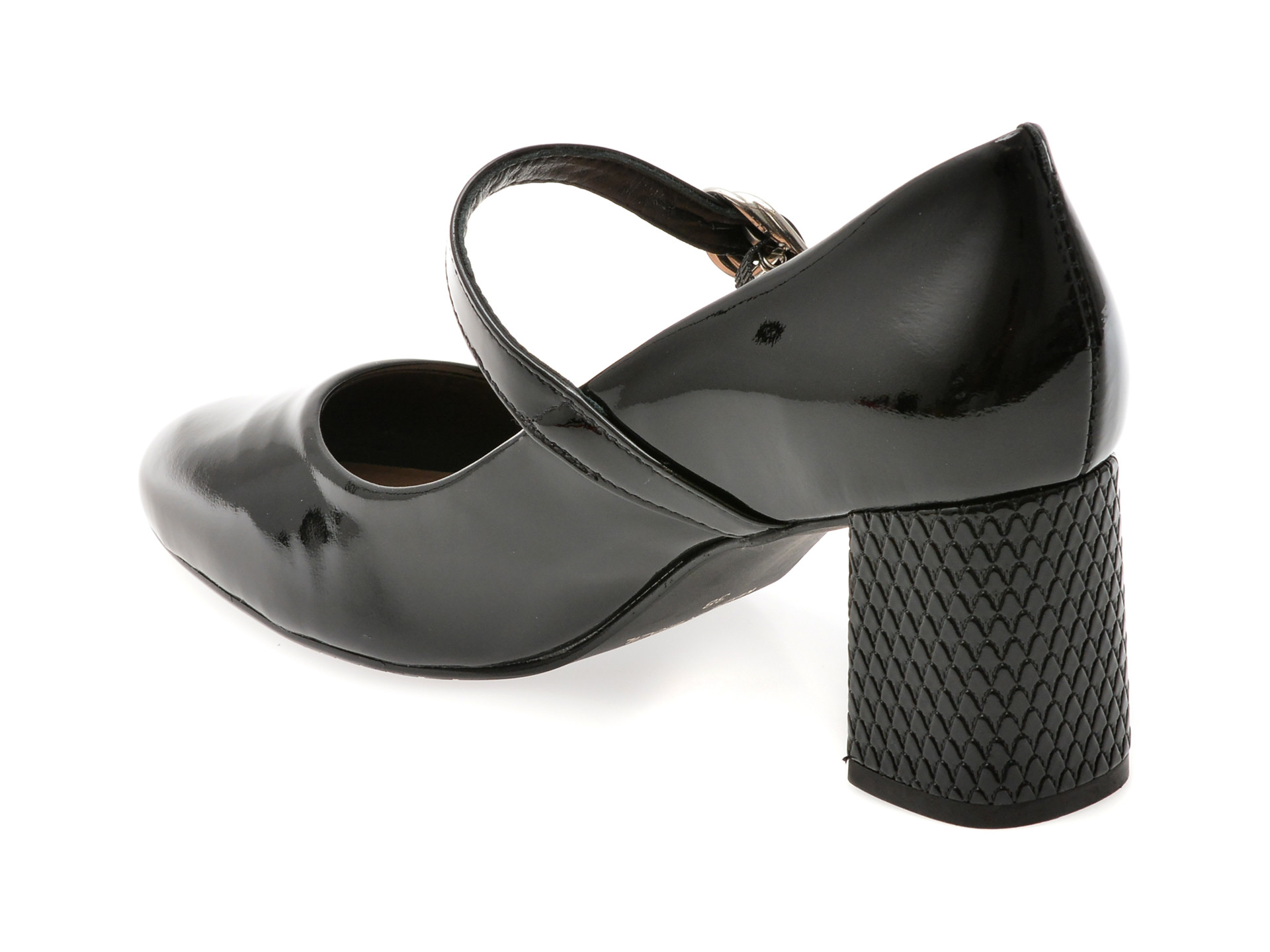 Pantofi EPICA negri, 1180877, din piele naturala lacuita