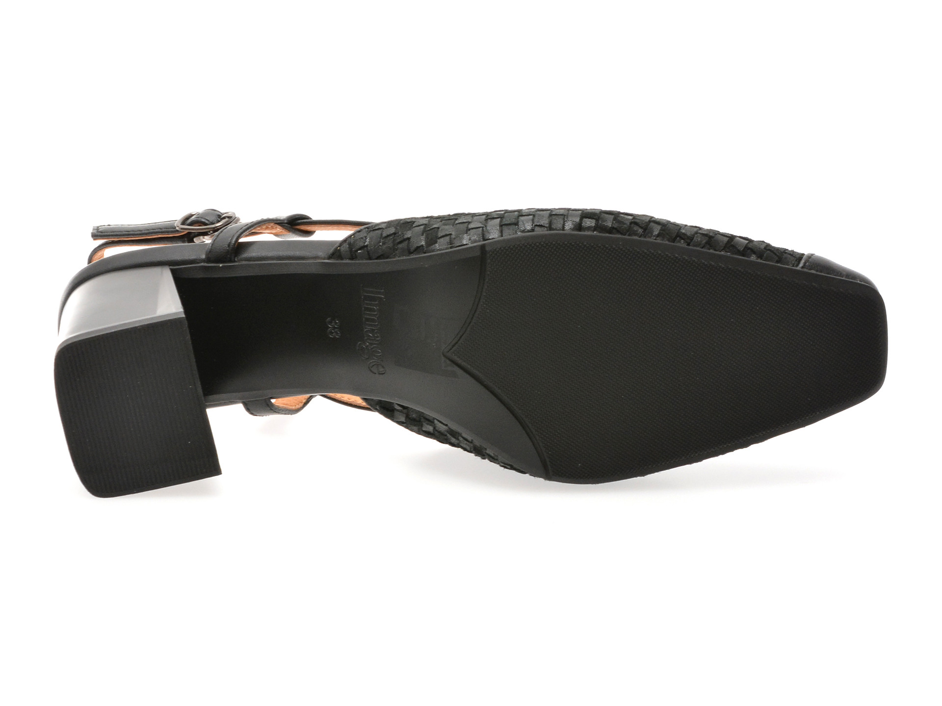 Pantofi IMAGE negri, NA108, din piele naturala