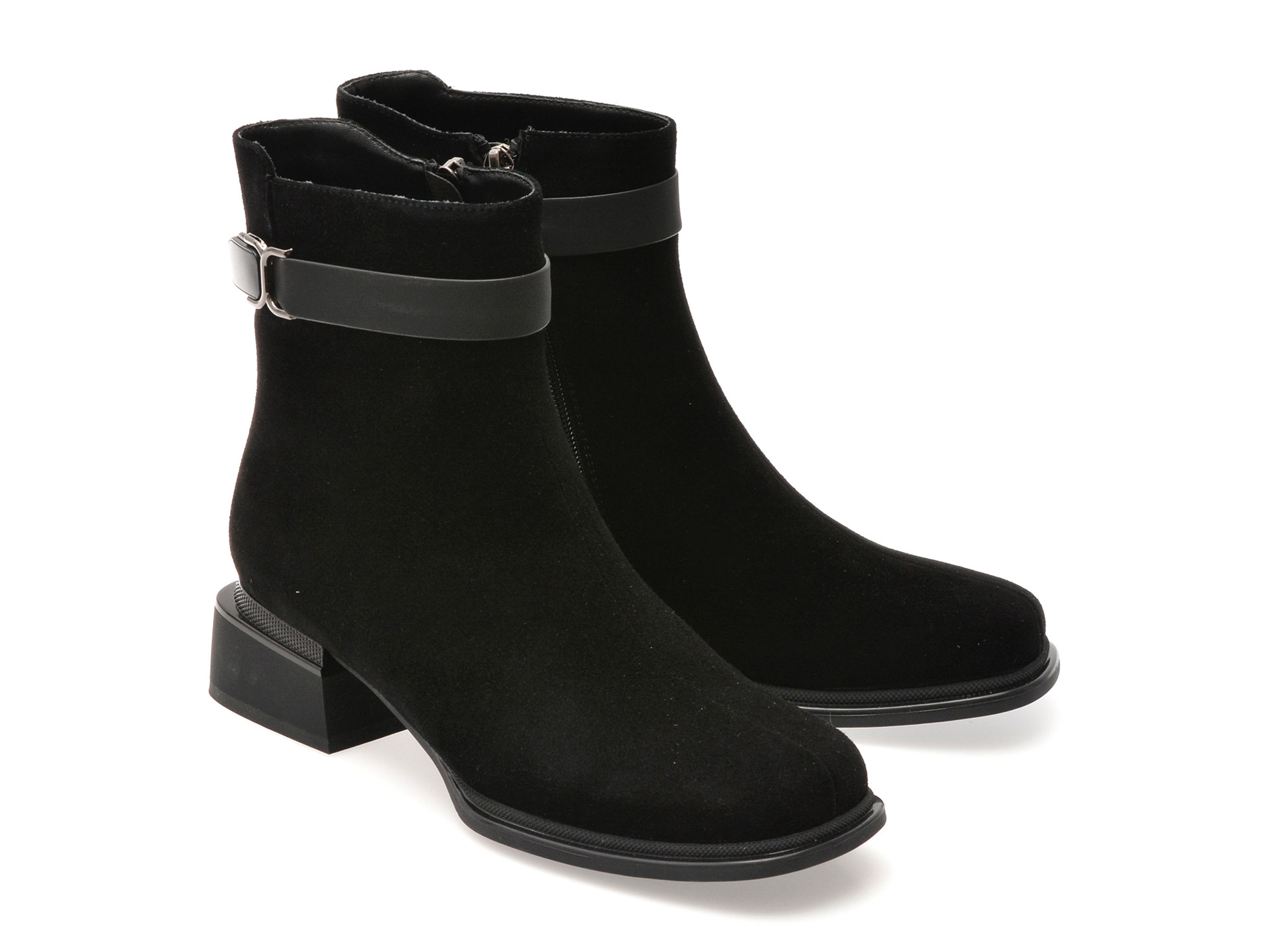 Ghete ALDO negre, AT05, din piele intoarsa