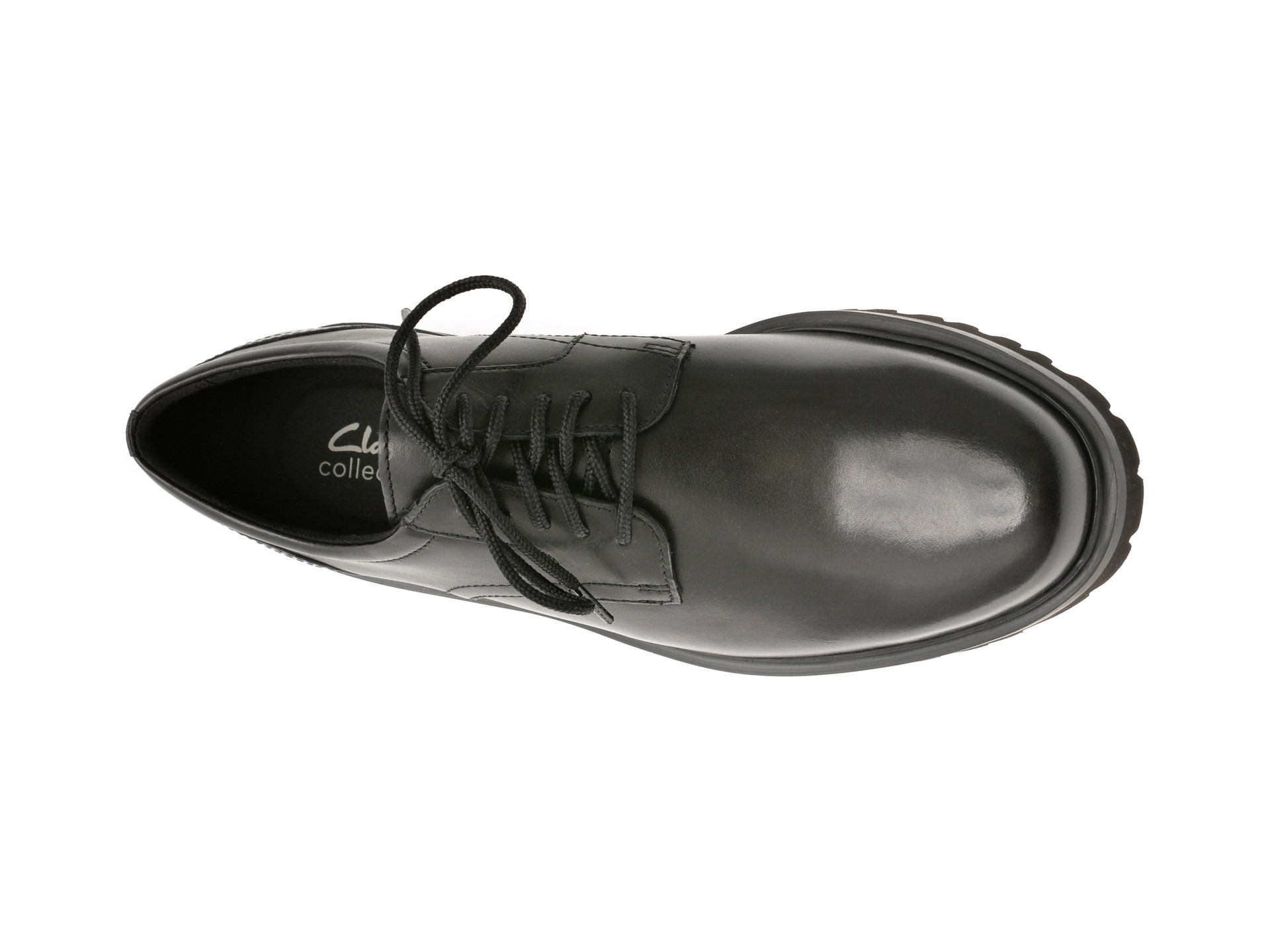 Pantofi CLARKS negri, BERWICK LACE, din piele naturala