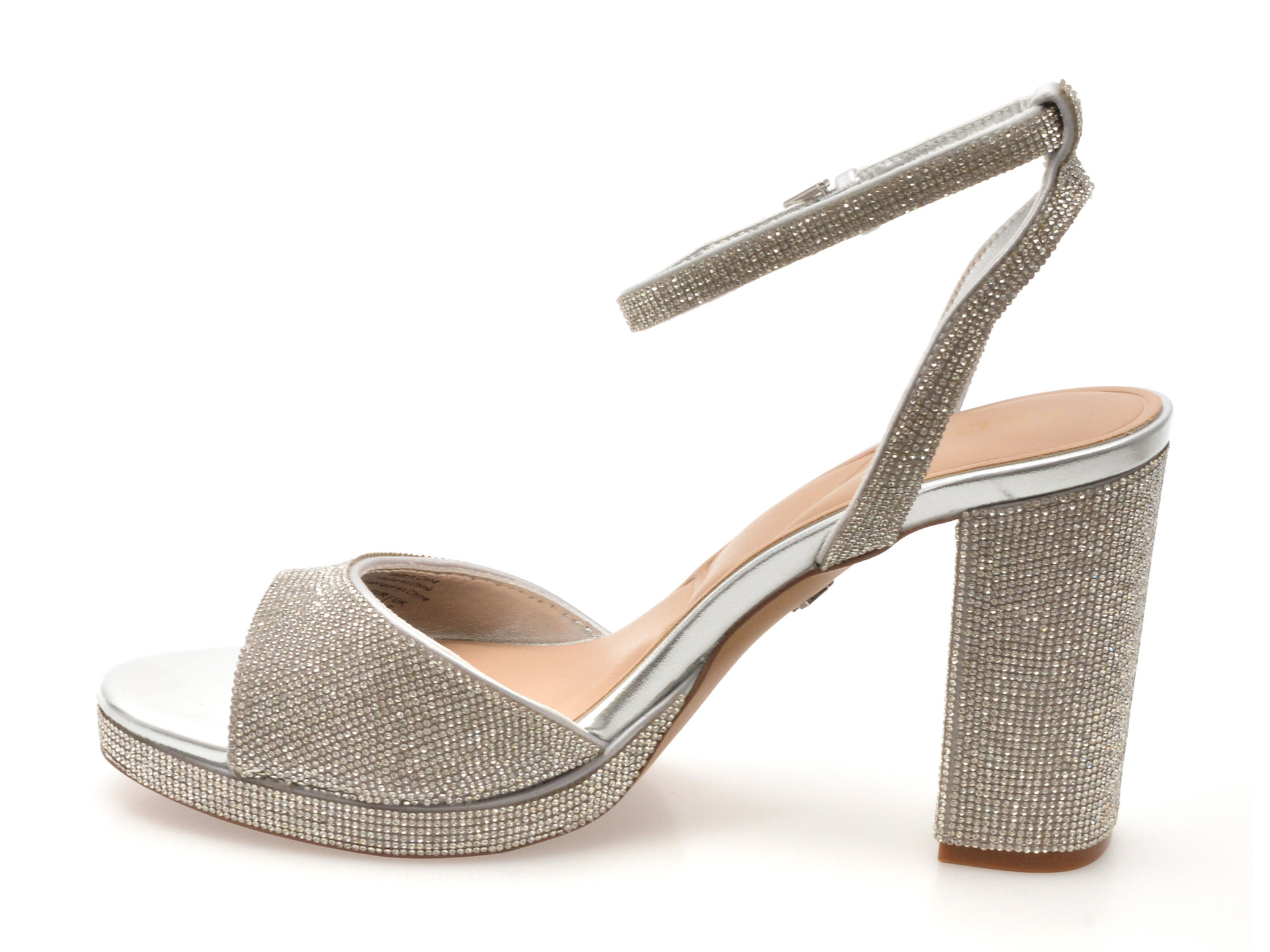 Sandale elegante aldo argintii alluring 040 din piele ecologica