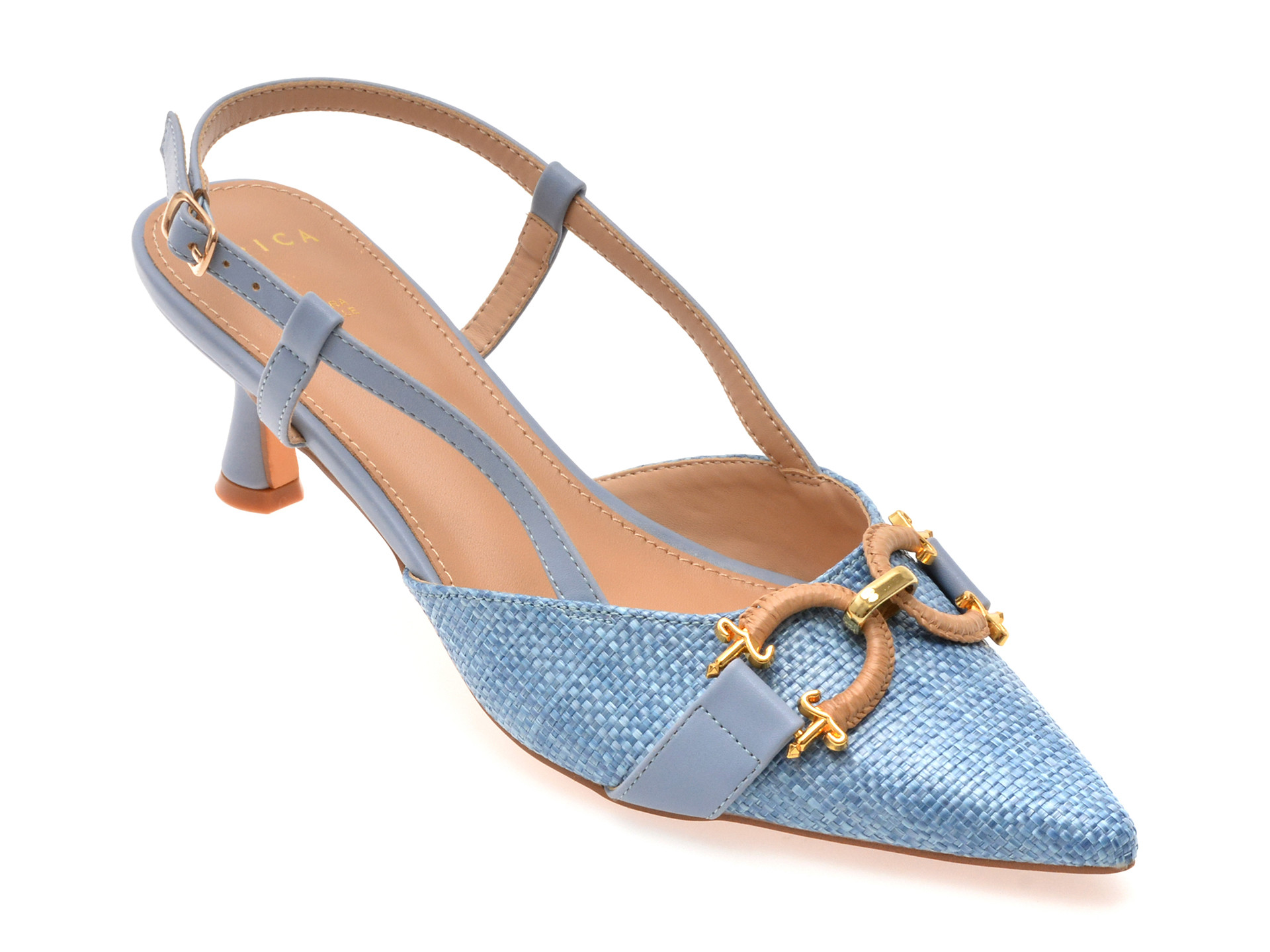 Pantofi eleganti EPICA albastri, 82966, din piele ecologica