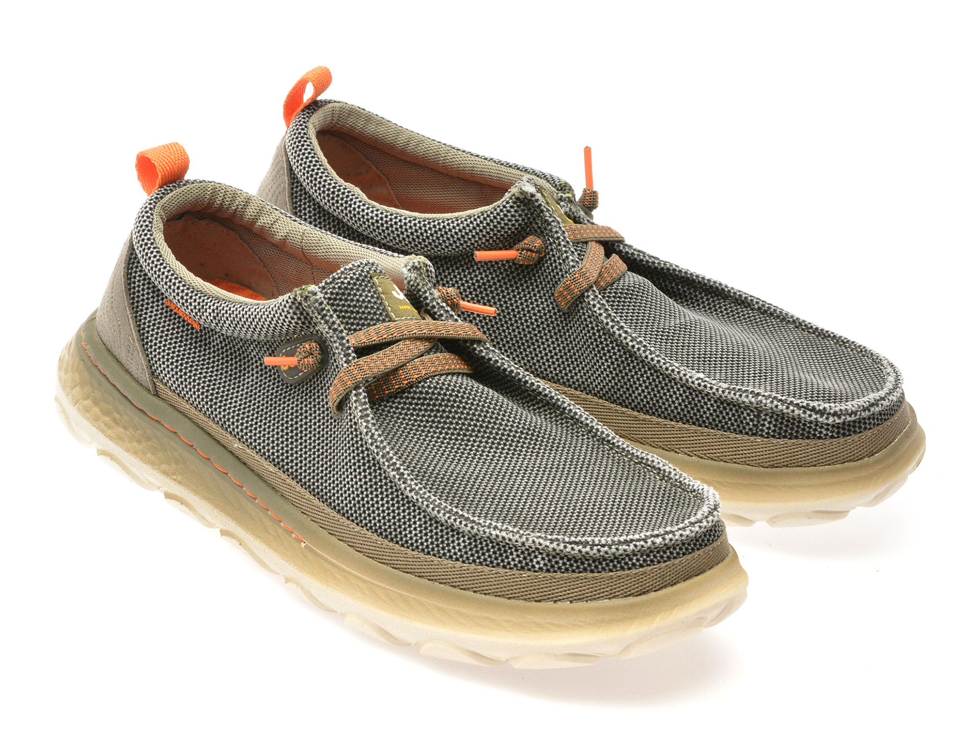 Mocasini JEEP gri, M51042A, din material textil