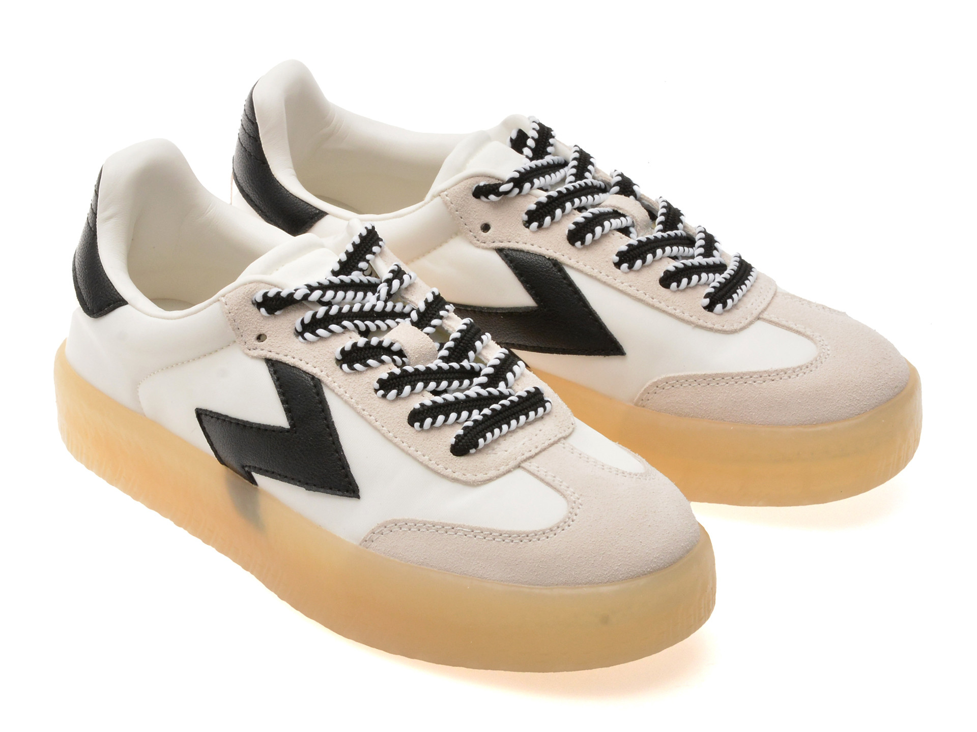Pantofi sport ALDO alb-negru, RETROSTEP 122, din material textil