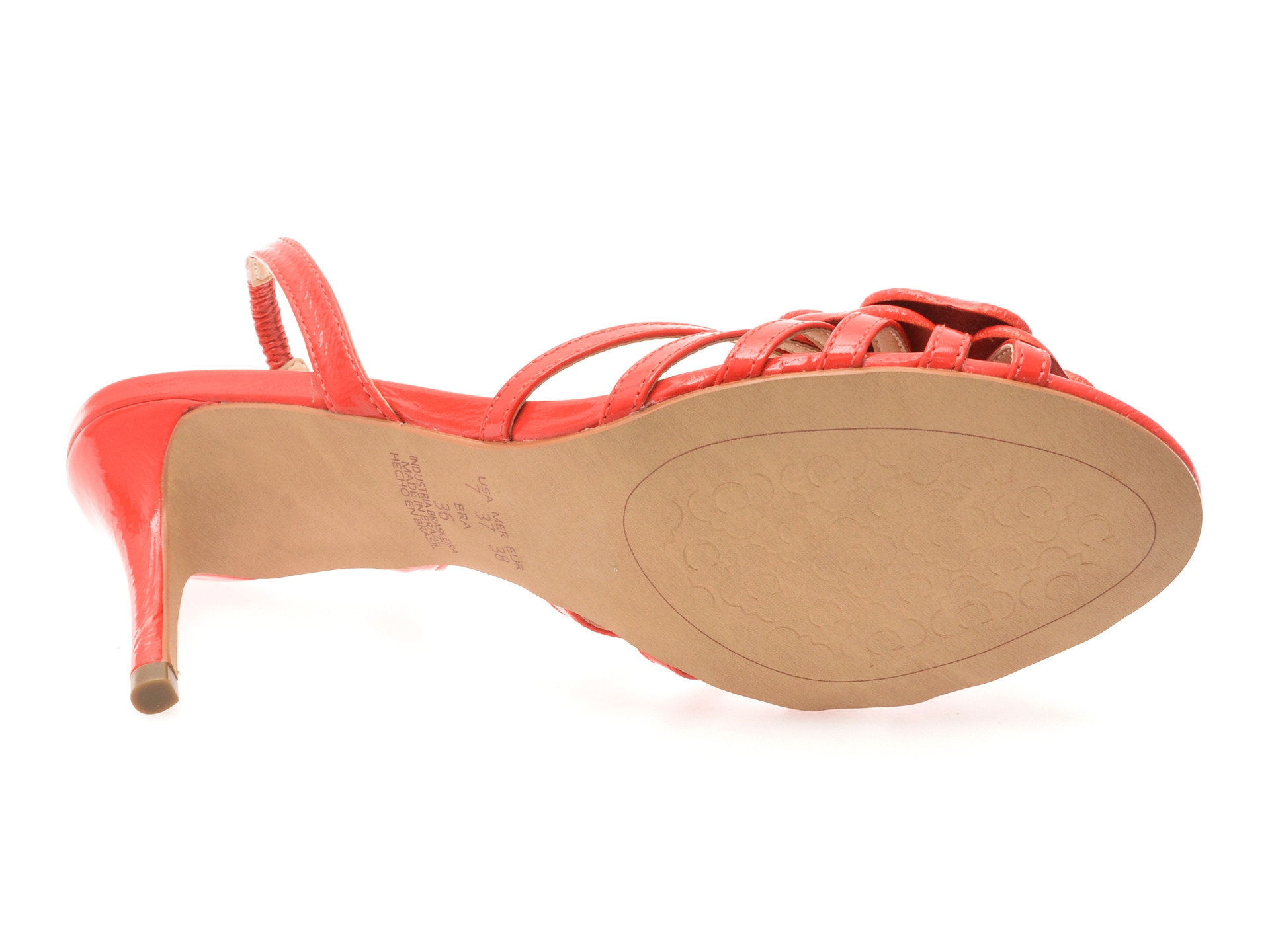 Sandale elegante EPICA rosii, 2538002, din piele naturala lacuita