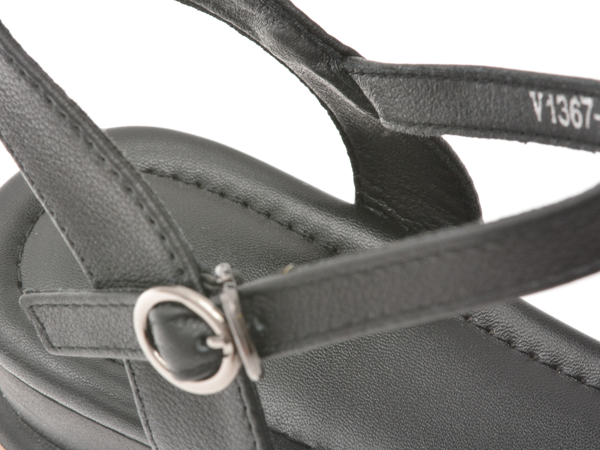 Sandale EPICA negre, 1367H11, din piele naturala