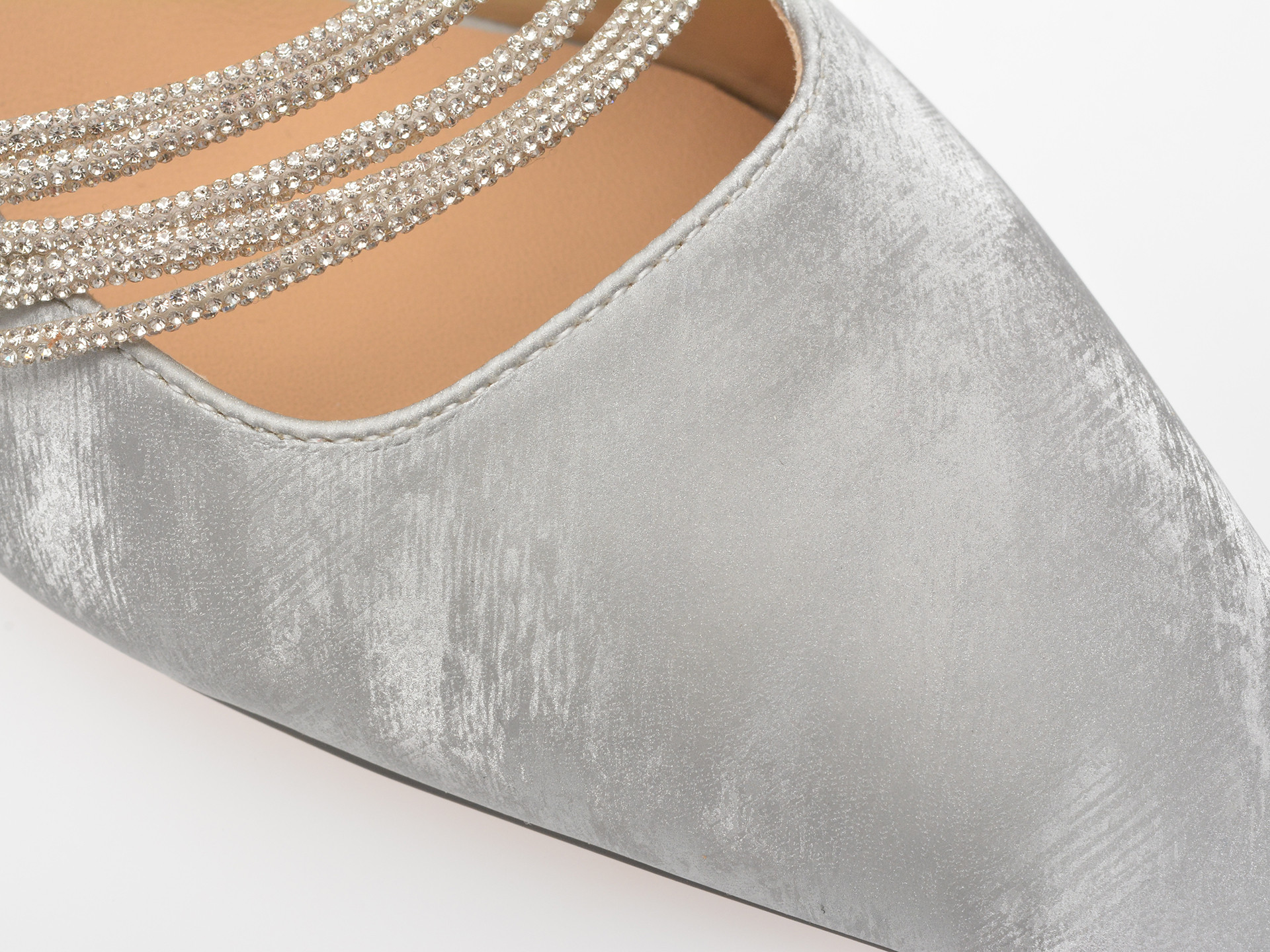 Pantofi eleganti EPICA argintii, 26V2266, din piele ecologica