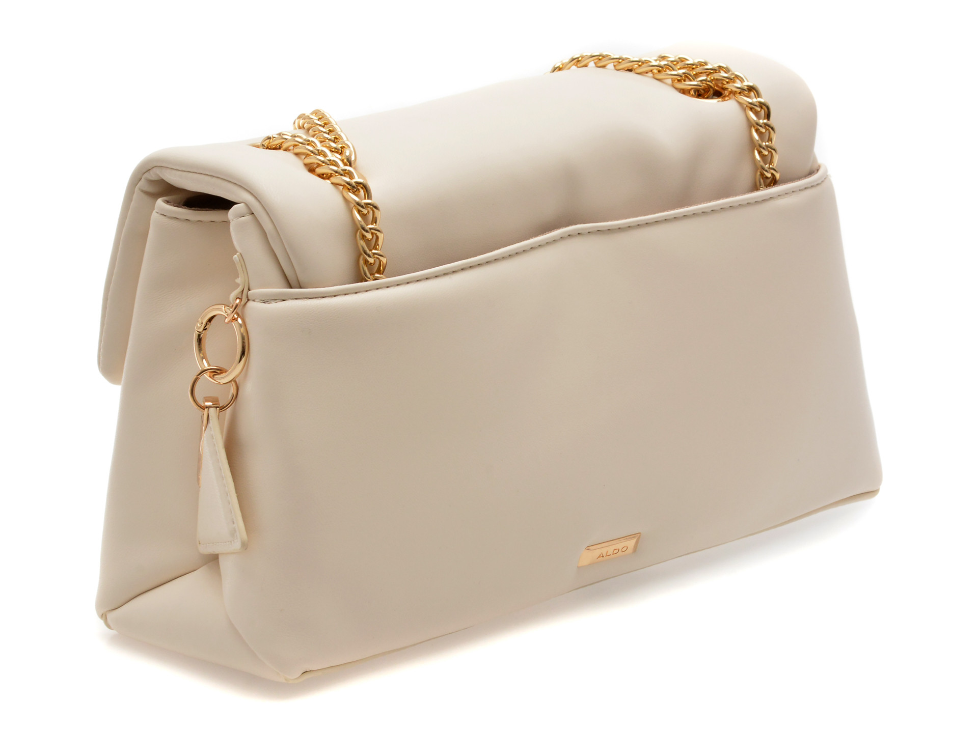 Geanta ALDO alba, LARGE SOFT PUFF 168, din piele ecologica