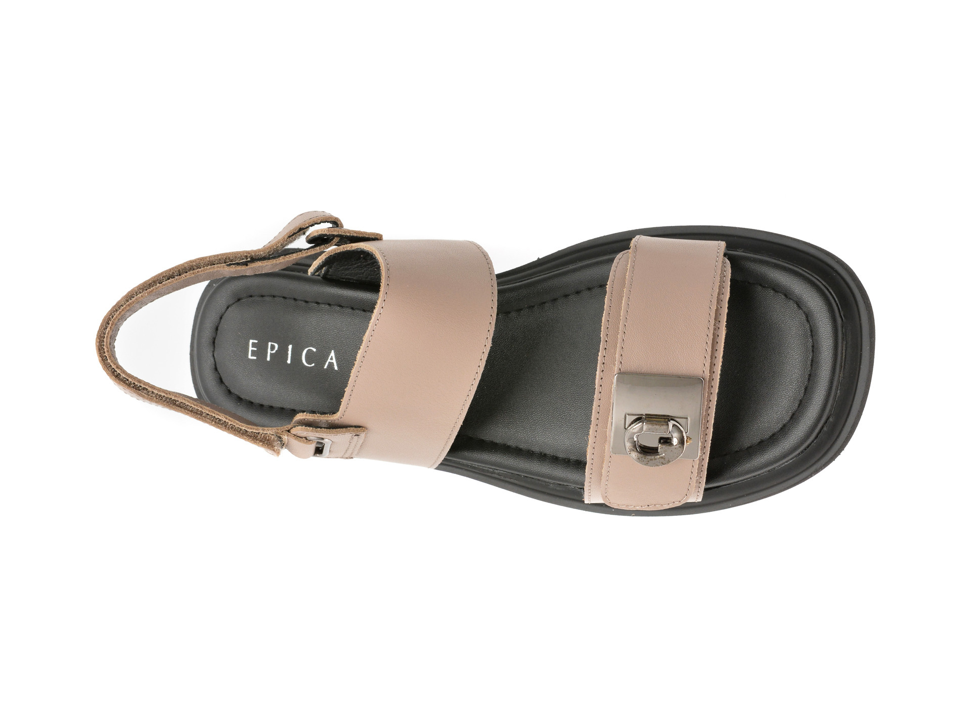 Sandale EPICA gri, 1302H17, din piele naturala