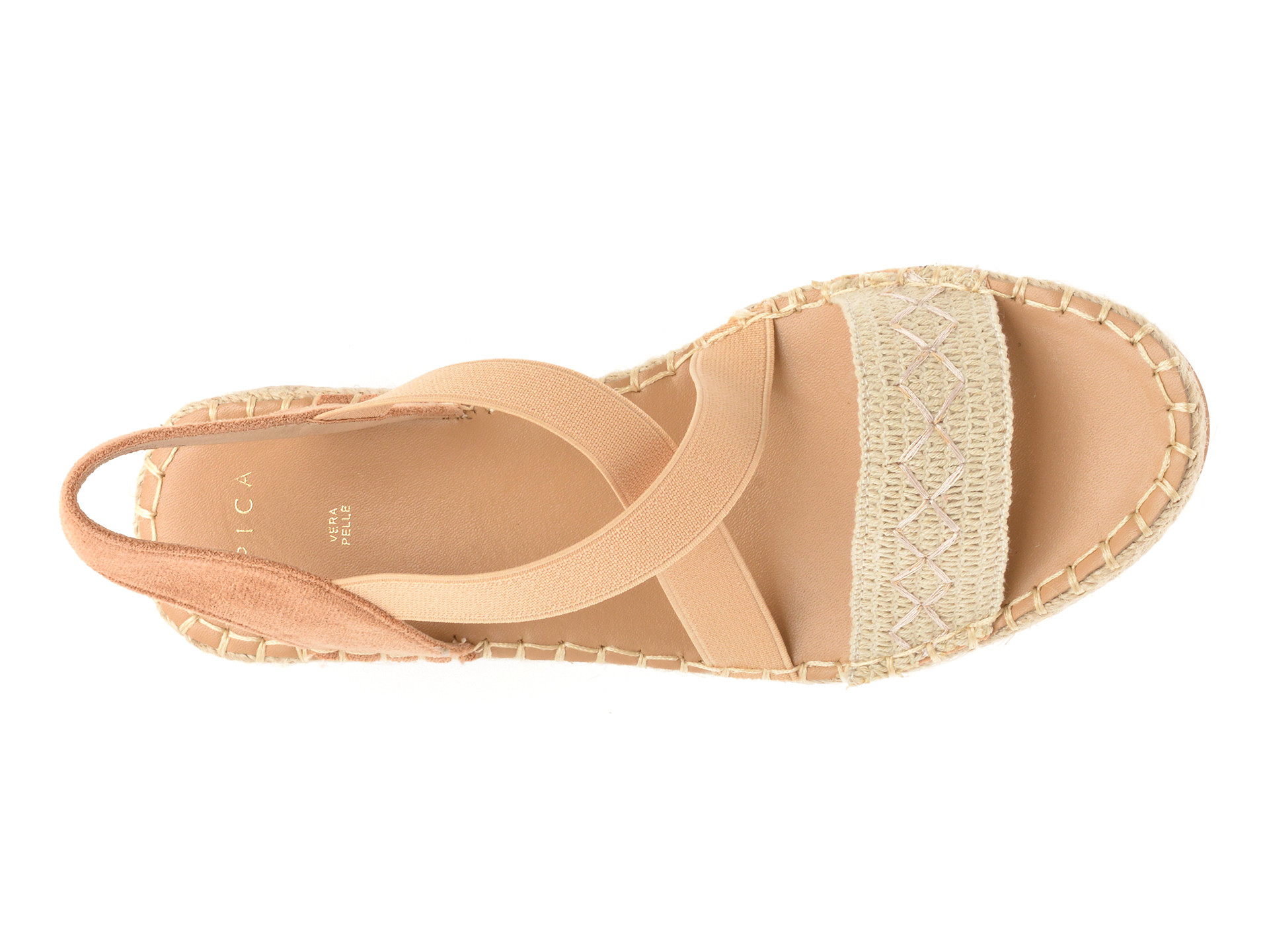 Sandale EPICA bej, 82918, din material textil