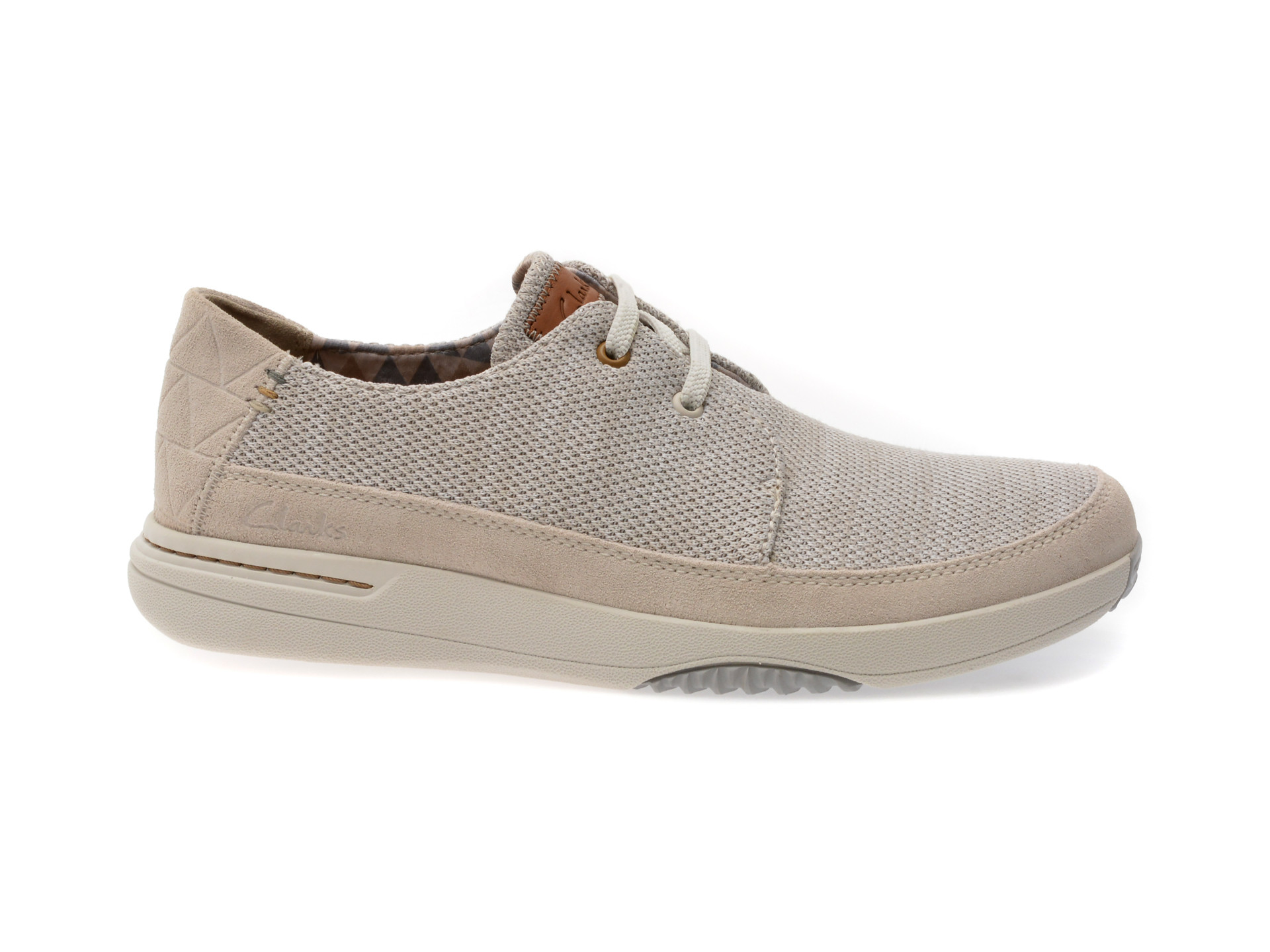 Pantofi sport CLARKS gri,  EASEWAY LACE, din material textil