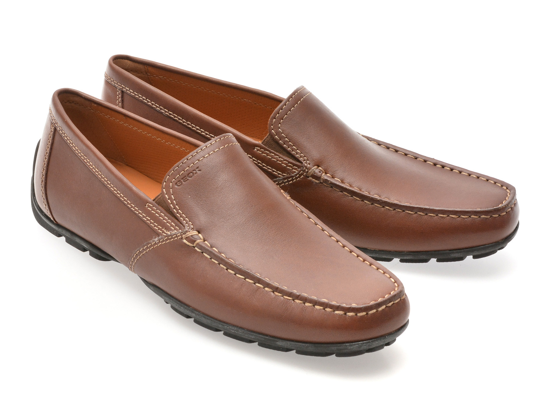 Mocasini GEOX maro, U1144V, din piele naturala