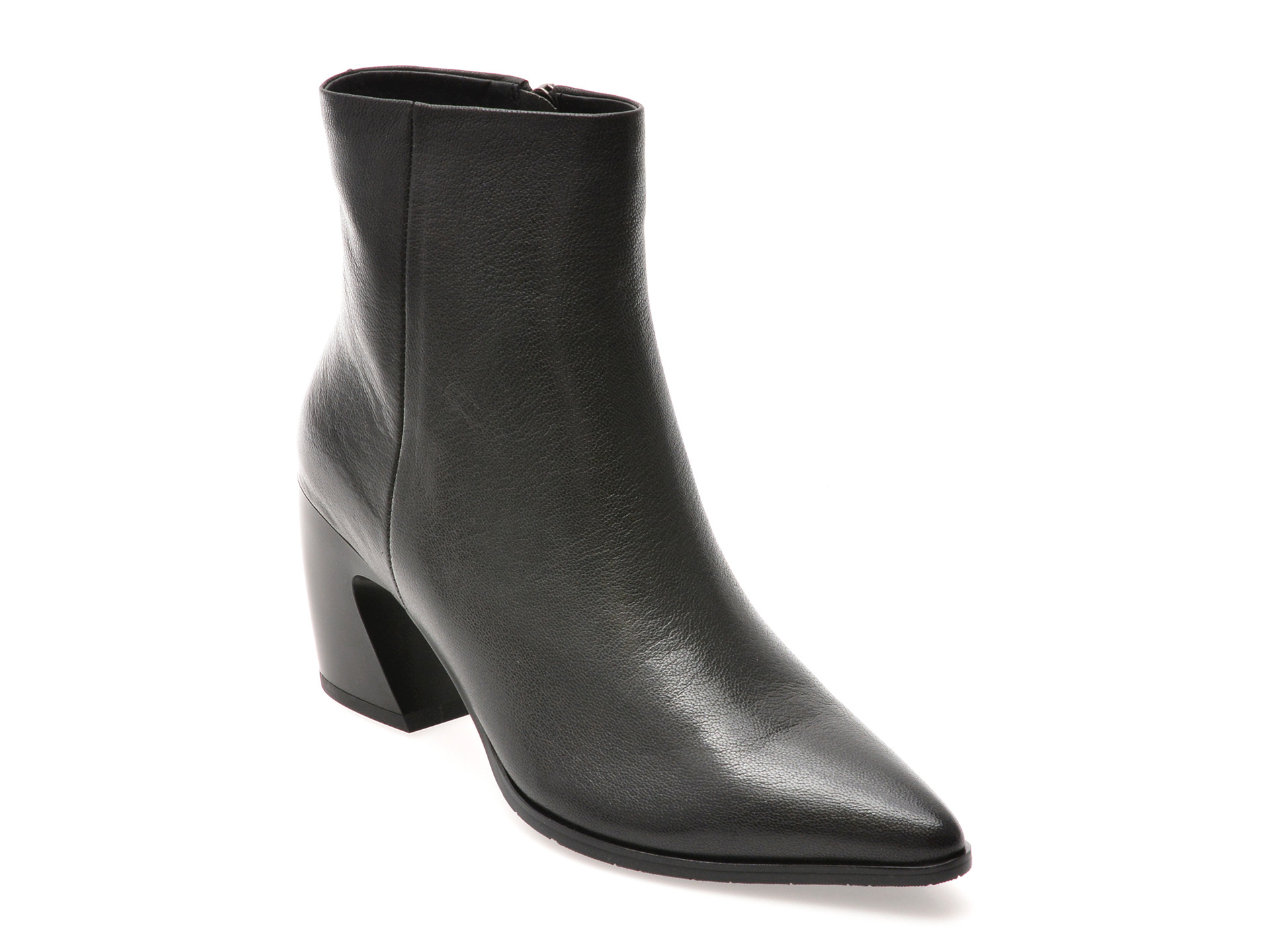 Botine elegante EPICA negre, B233, din piele naturala